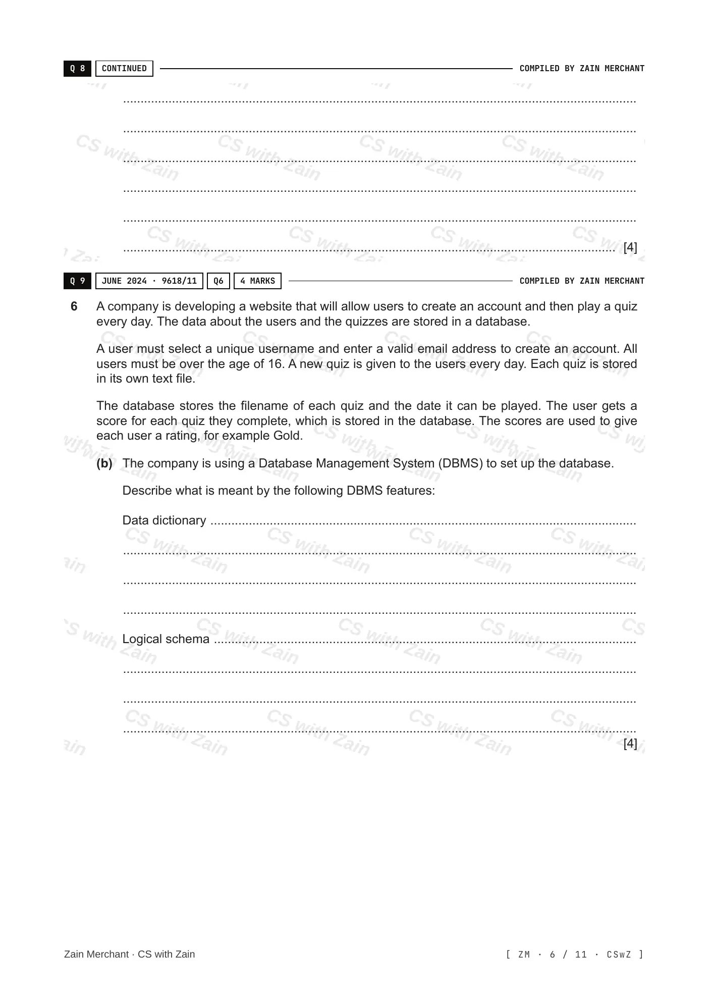 8.2 Database Management Systems (DBMS) questions, page 5