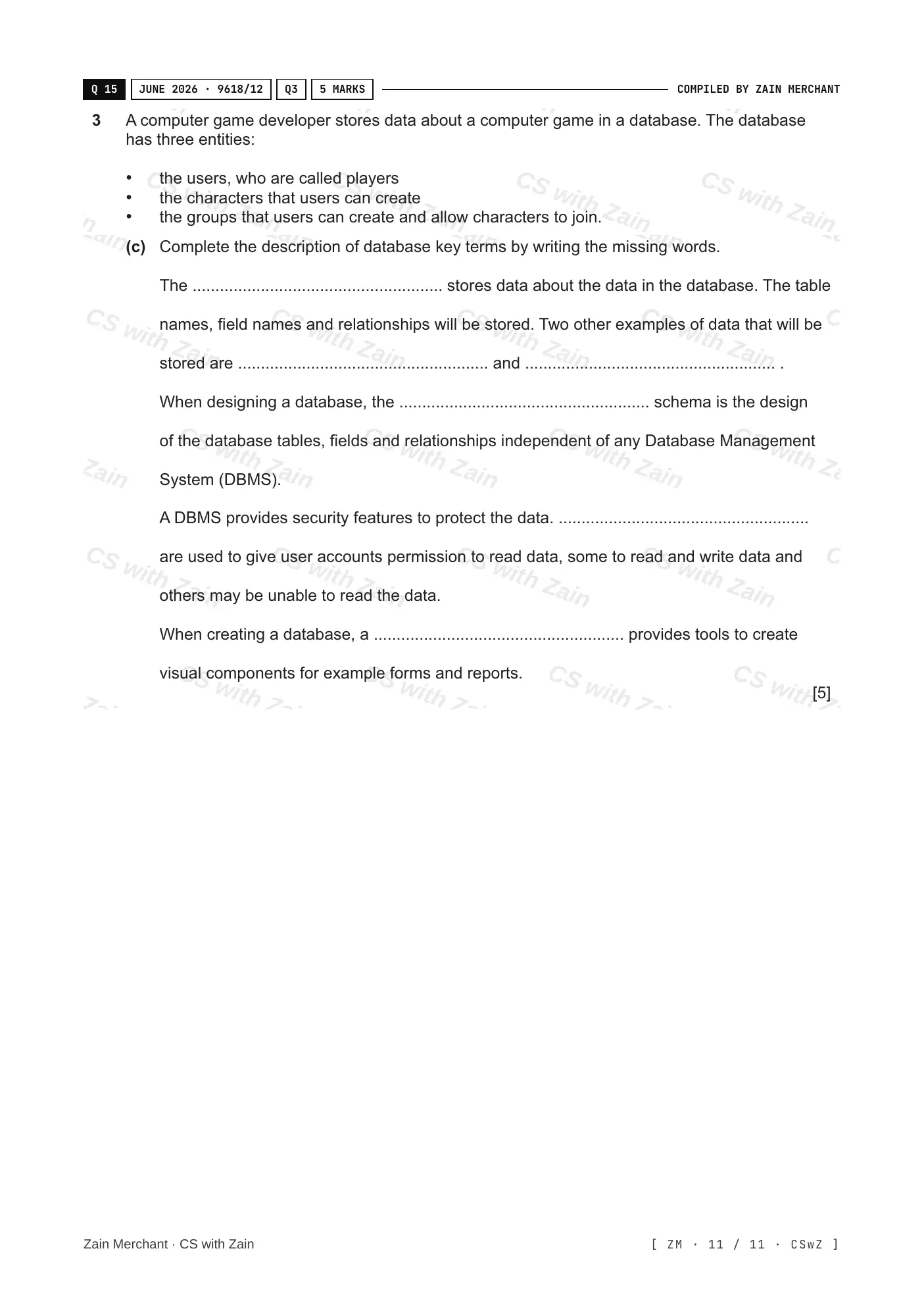 8.2 Database Management Systems (DBMS) questions, page 10