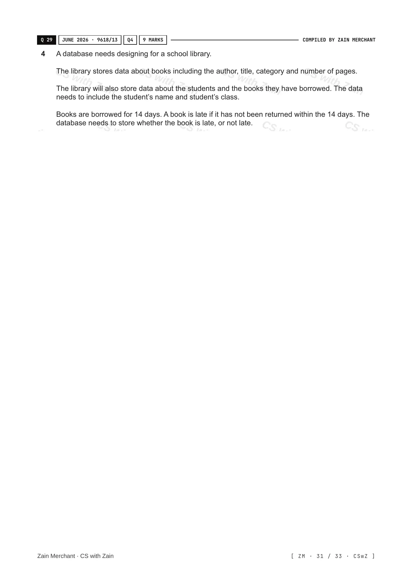 8.3 Data Definition Language (DDL) and Data Manipulation Language (DML) questions, page 30