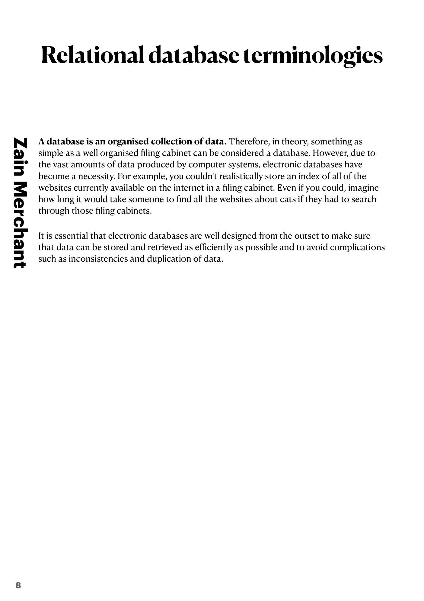8.1 Database Concepts book pages, page 8
