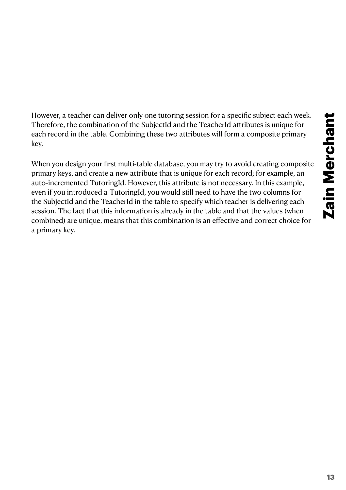 8.1 Database Concepts book pages, page 13