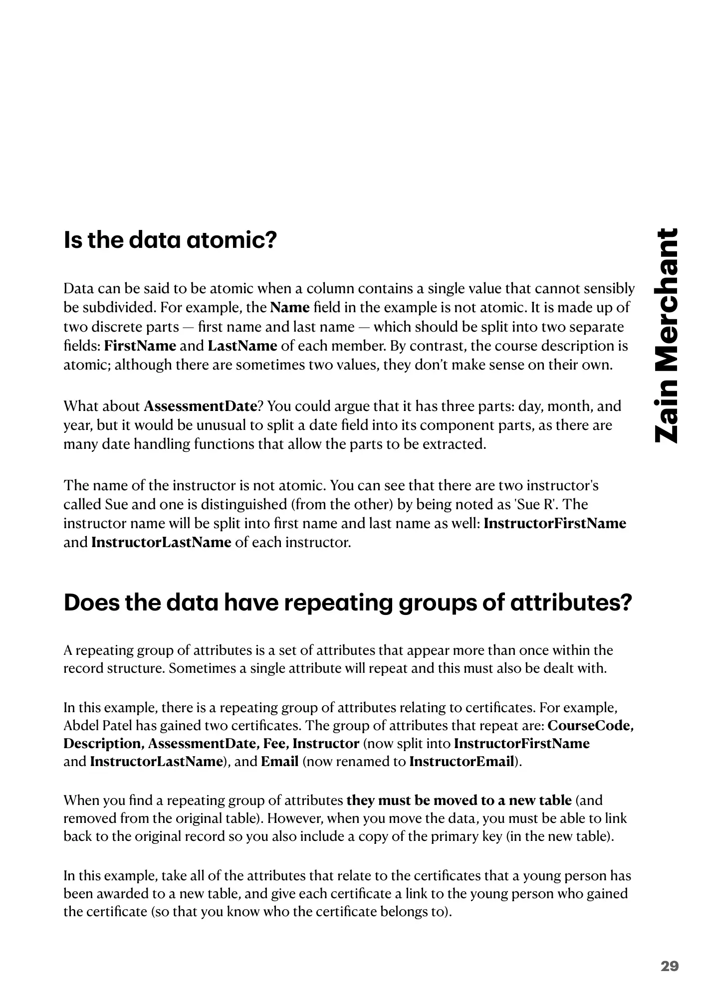 8.1 Database Concepts book pages, page 29