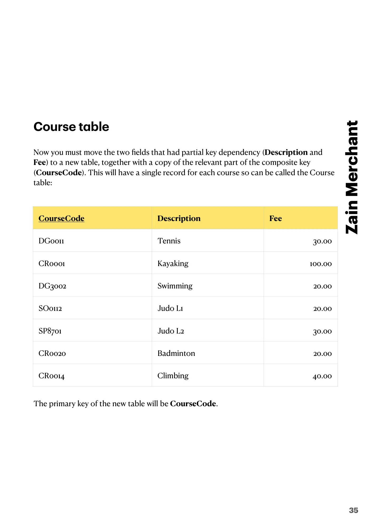 8.1 Database Concepts book pages, page 35