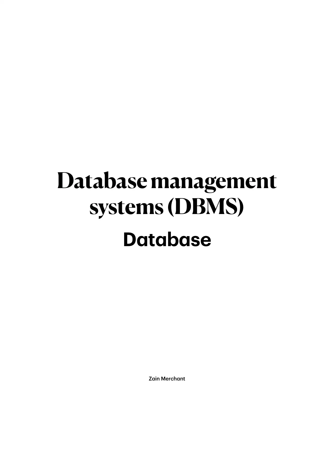 8.2 Database Management Systems (DBMS) book pages, page 1