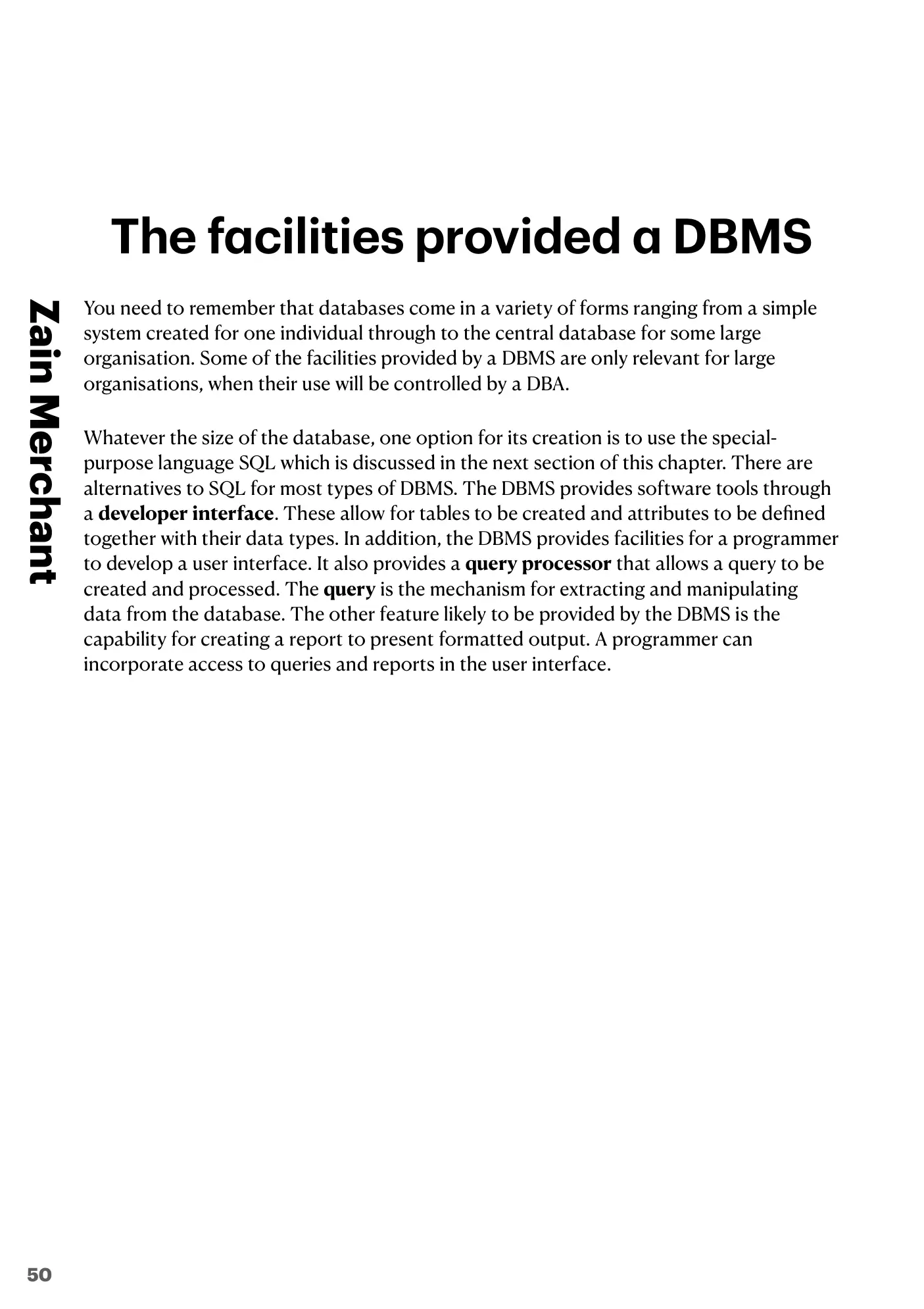 8.2 Database Management Systems (DBMS) book pages, page 4