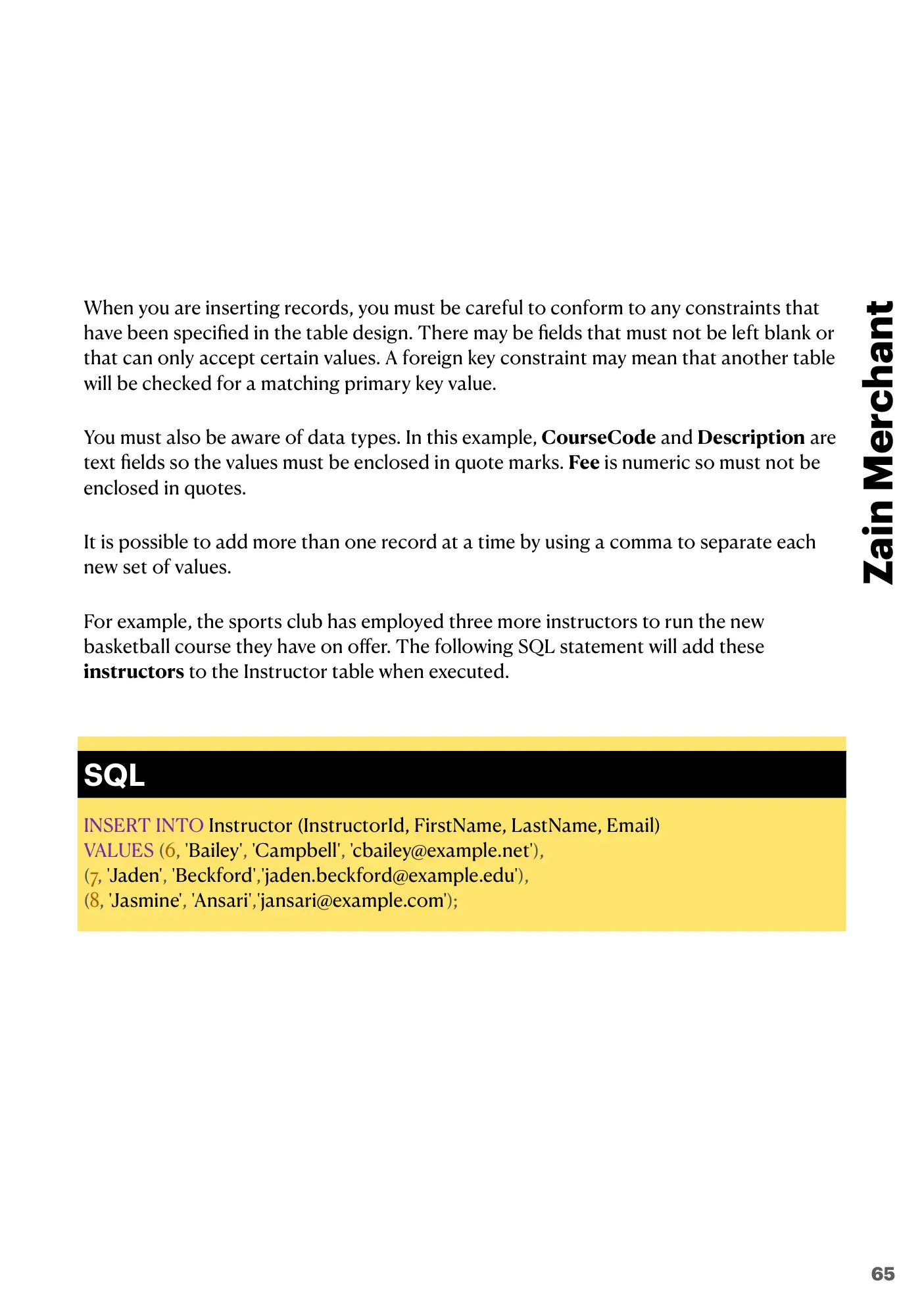 8.3 Data Definition Language (DDL) and Data Manipulation Language (DML) book pages, page 13