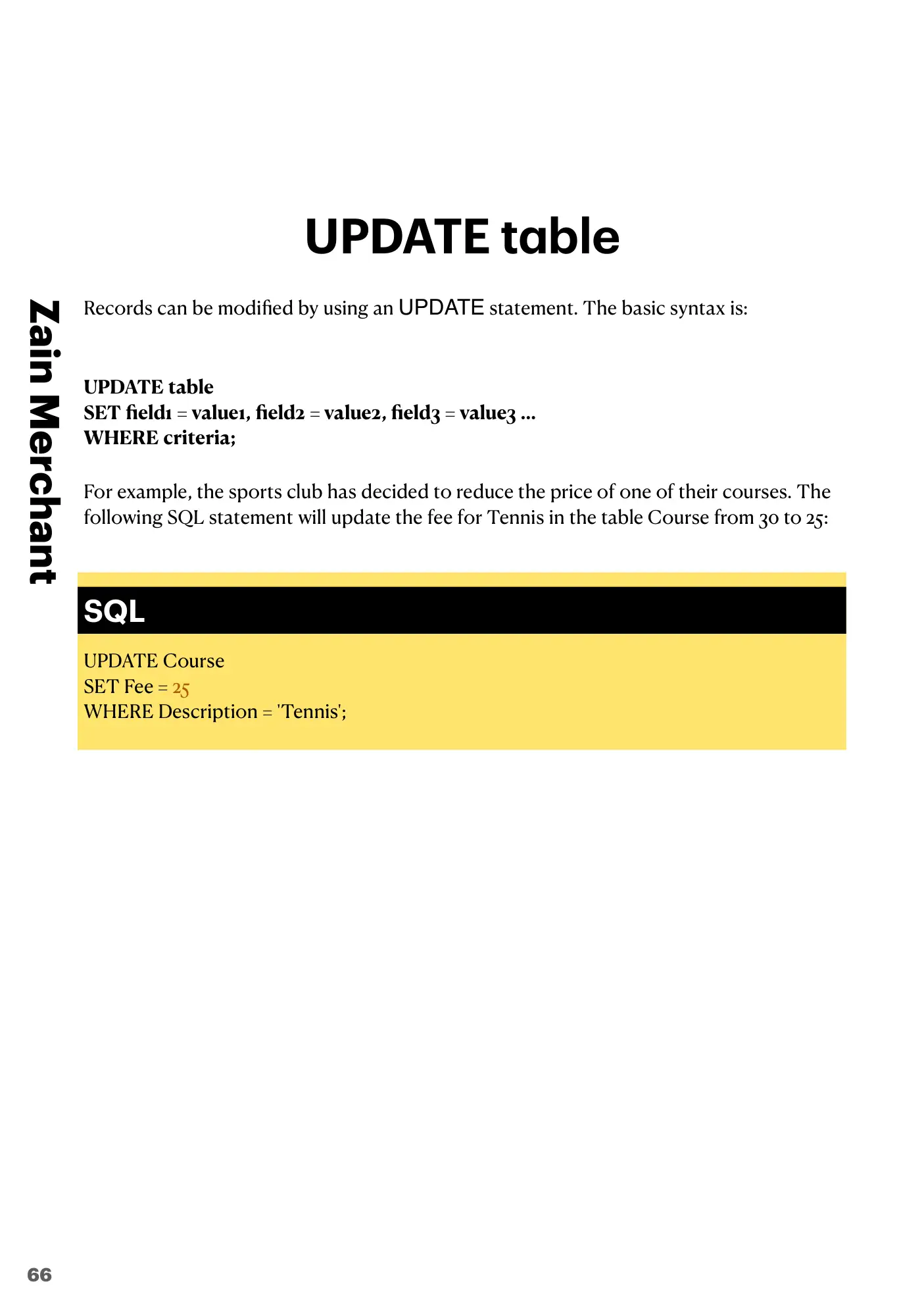 8.3 Data Definition Language (DDL) and Data Manipulation Language (DML) book pages, page 14