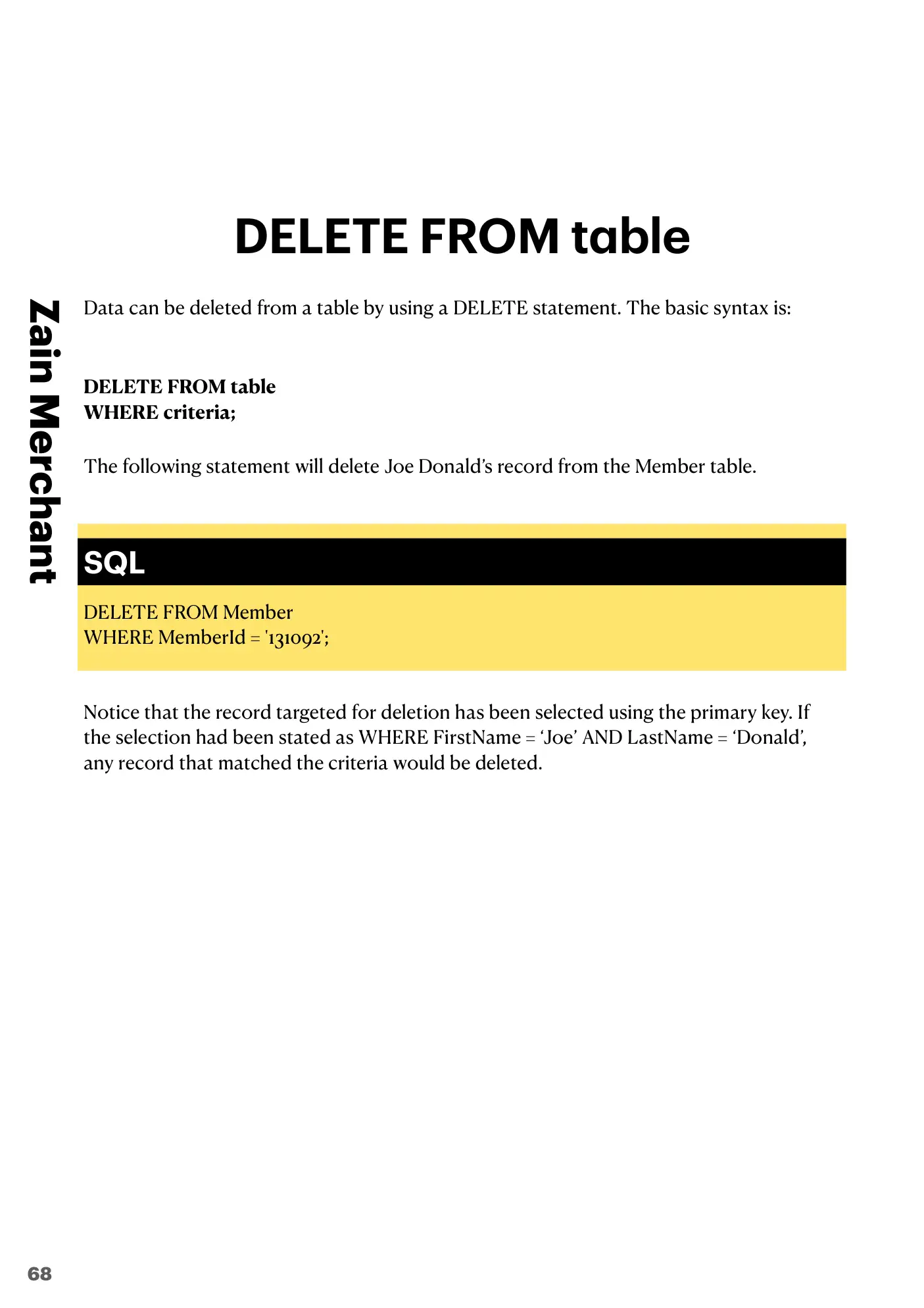 8.3 Data Definition Language (DDL) and Data Manipulation Language (DML) book pages, page 16
