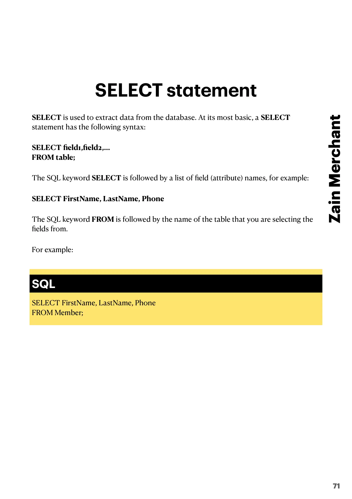 8.3 Data Definition Language (DDL) and Data Manipulation Language (DML) book pages, page 19