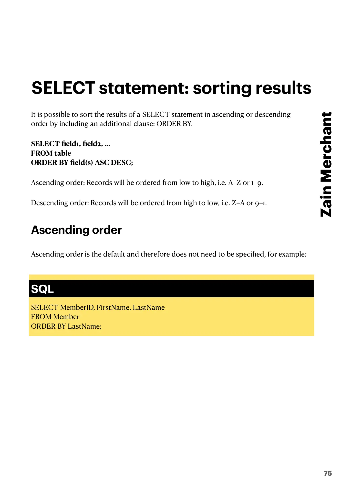 8.3 Data Definition Language (DDL) and Data Manipulation Language (DML) book pages, page 23