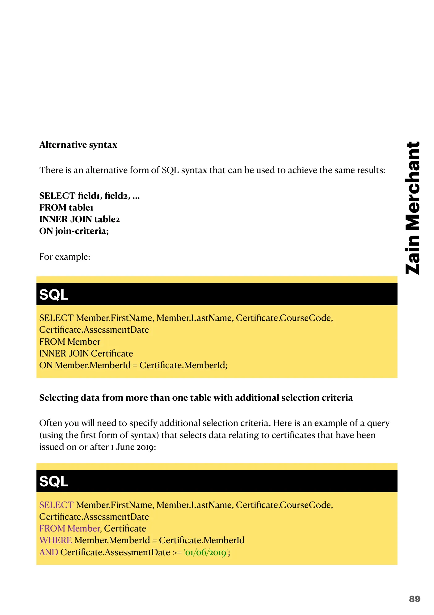8.3 Data Definition Language (DDL) and Data Manipulation Language (DML) book pages, page 37