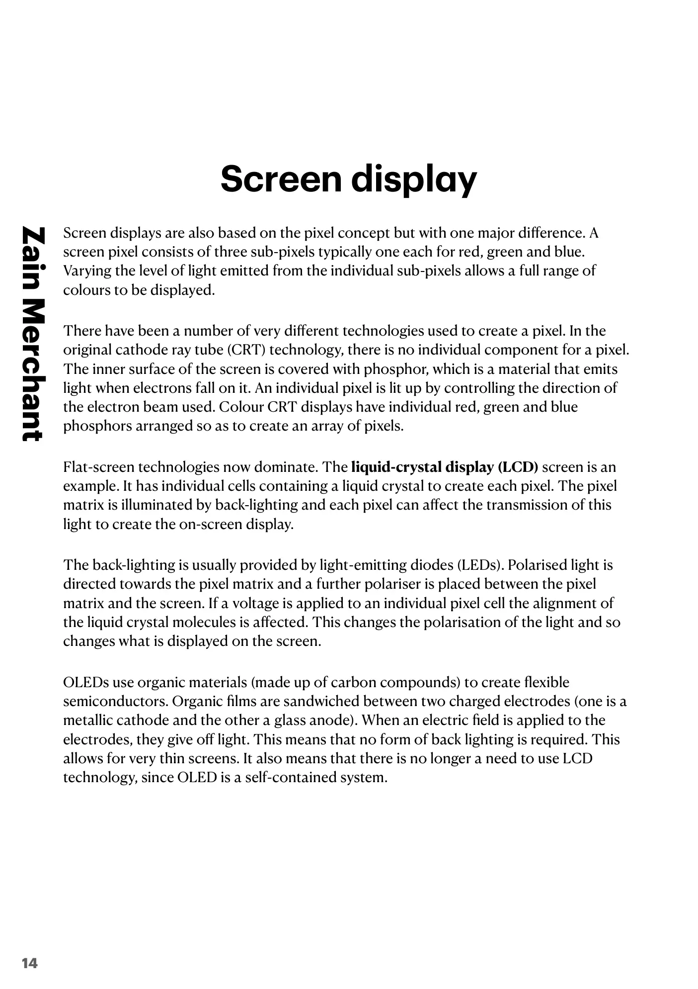 3.1 Computers and their components book pages, page 14