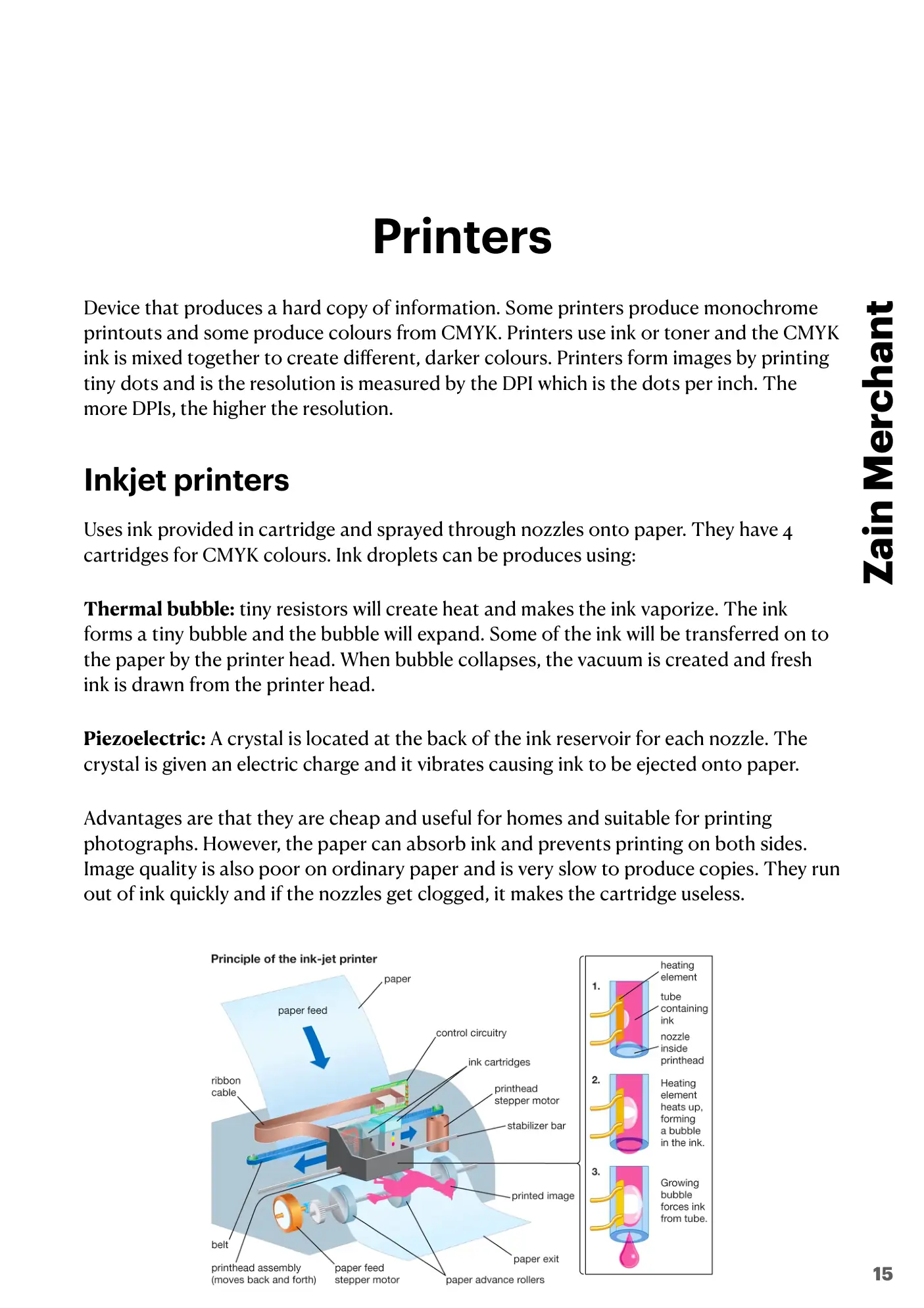 3.1 Computers and their components book pages, page 15