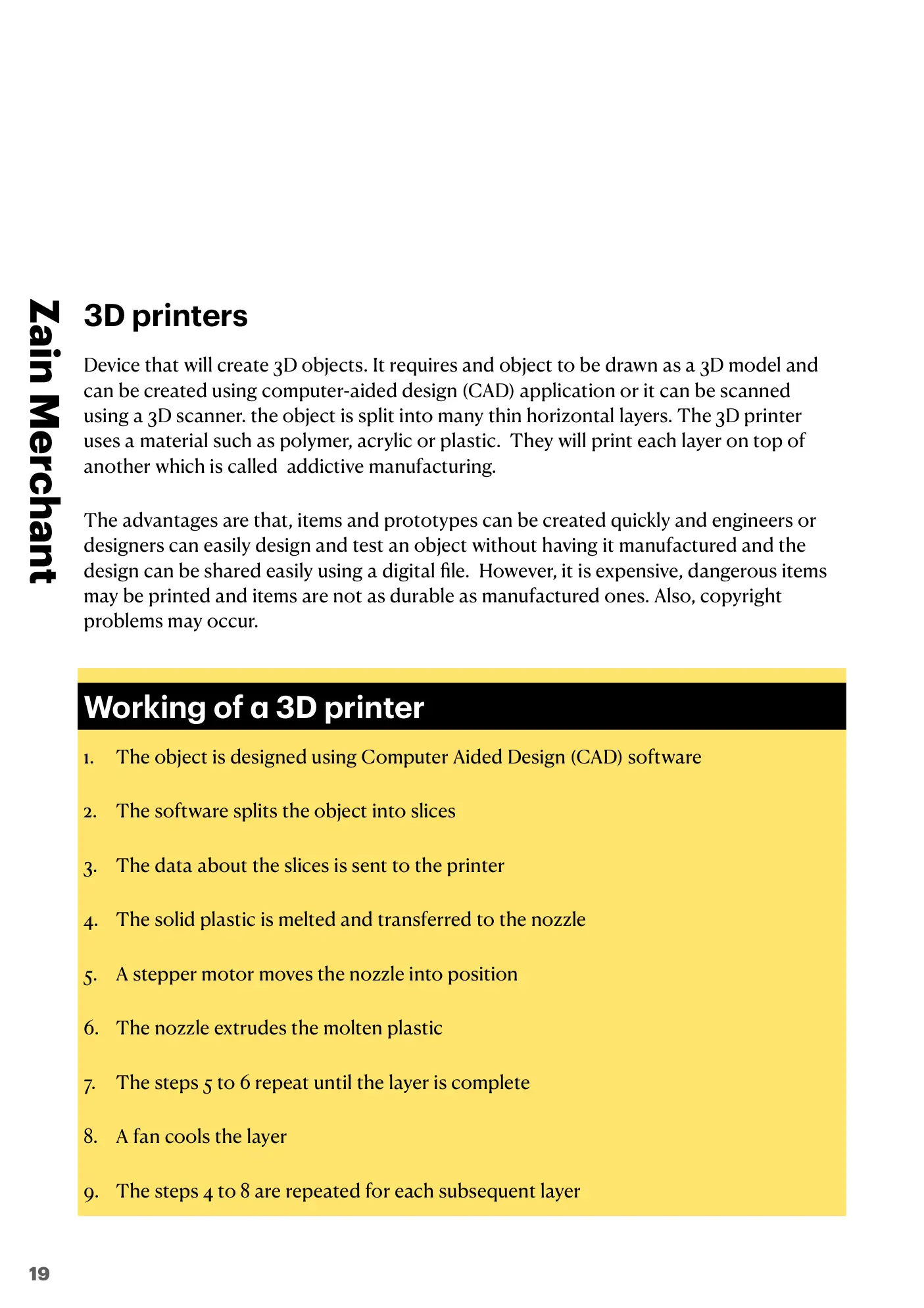 3.1 Computers and their components book pages, page 19
