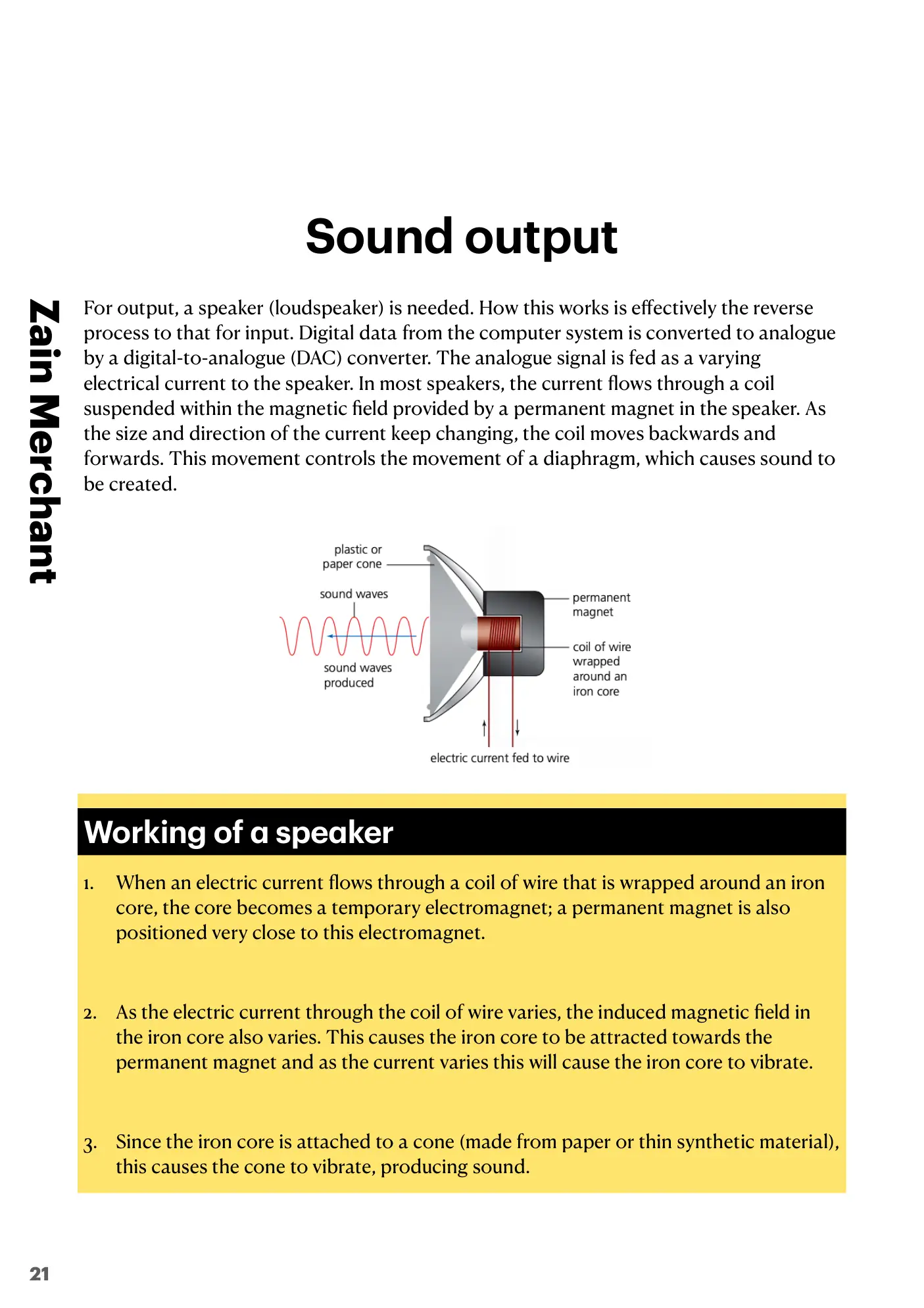 3.1 Computers and their components book pages, page 21