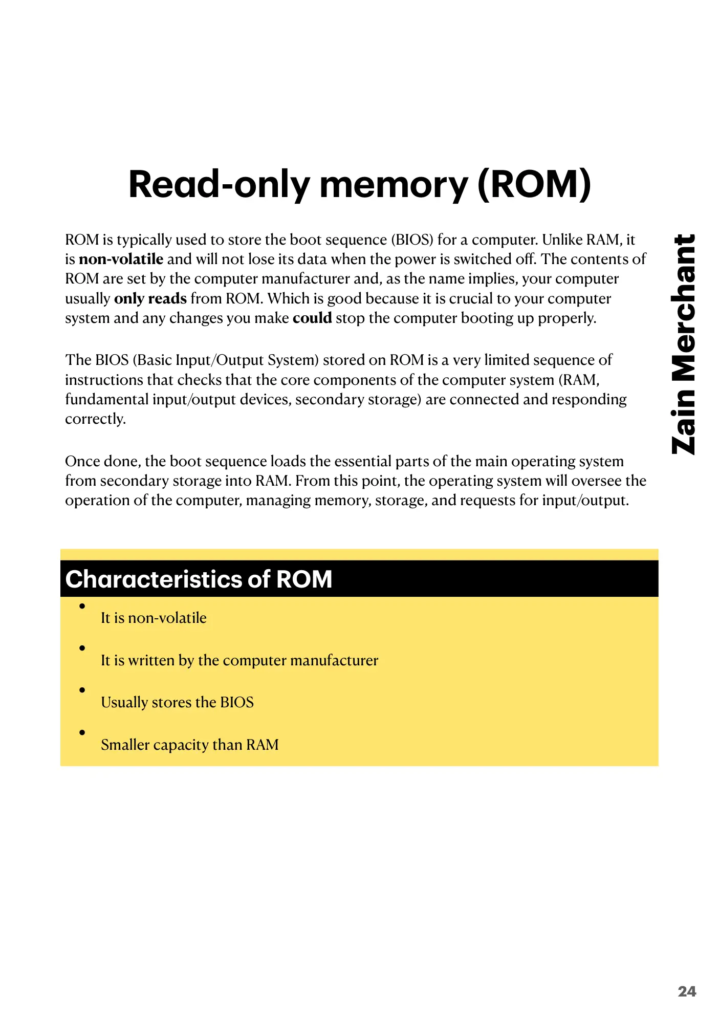 3.1 Computers and their components book pages, page 24