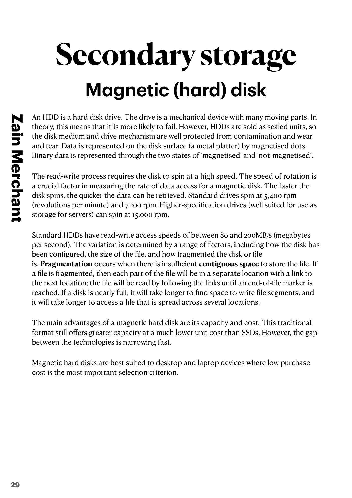3.1 Computers and their components book pages, page 29