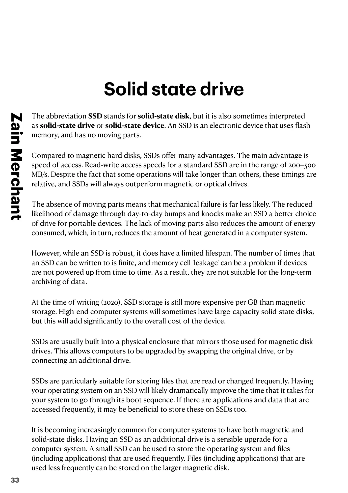 3.1 Computers and their components book pages, page 33