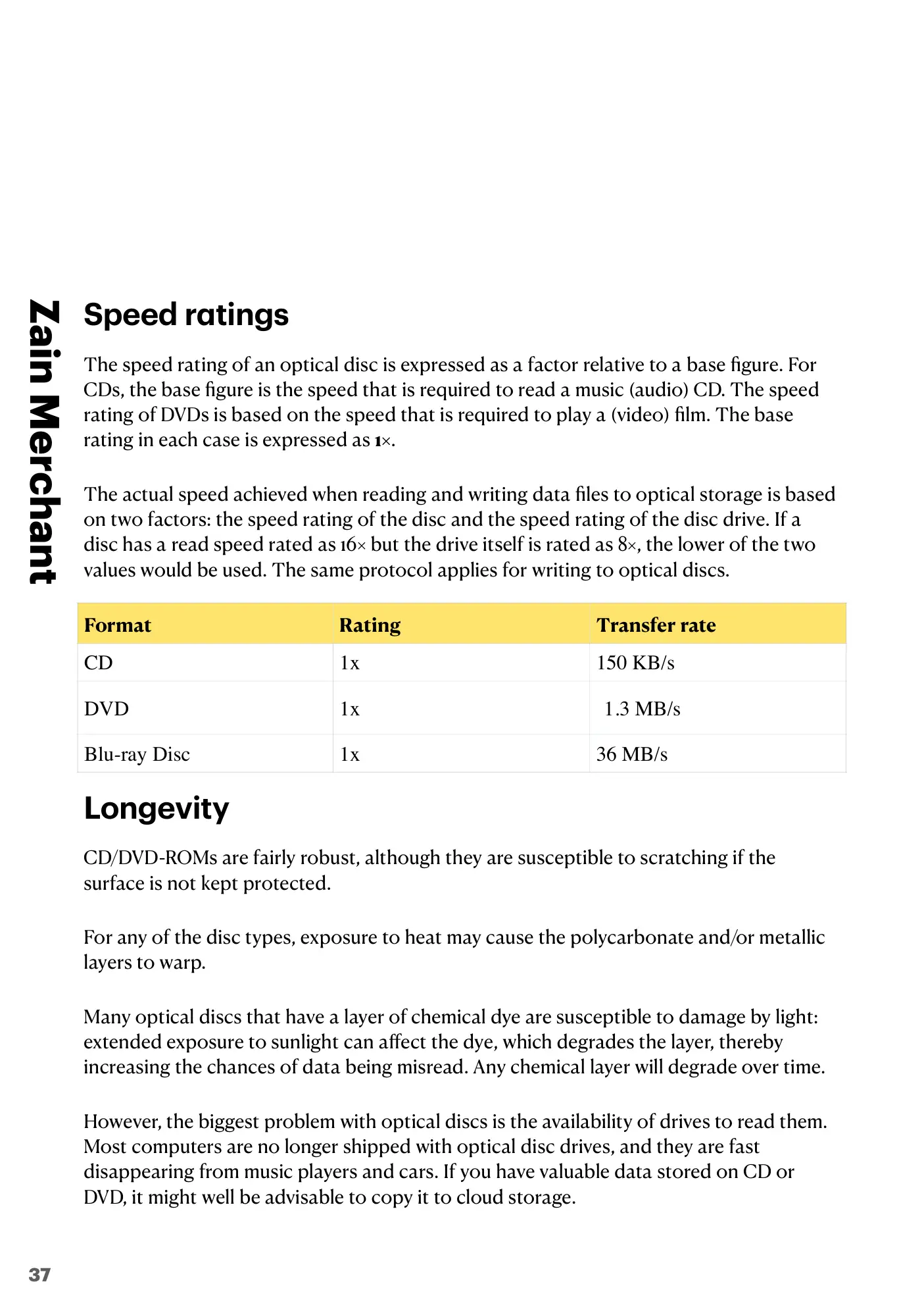 3.1 Computers and their components book pages, page 37