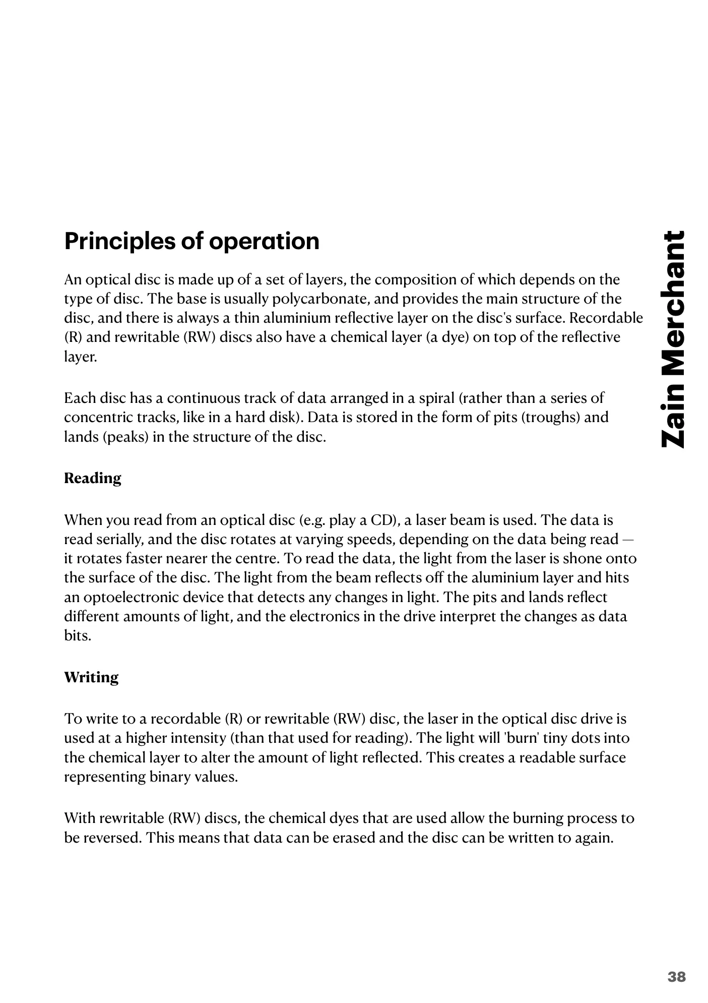 3.1 Computers and their components book pages, page 38