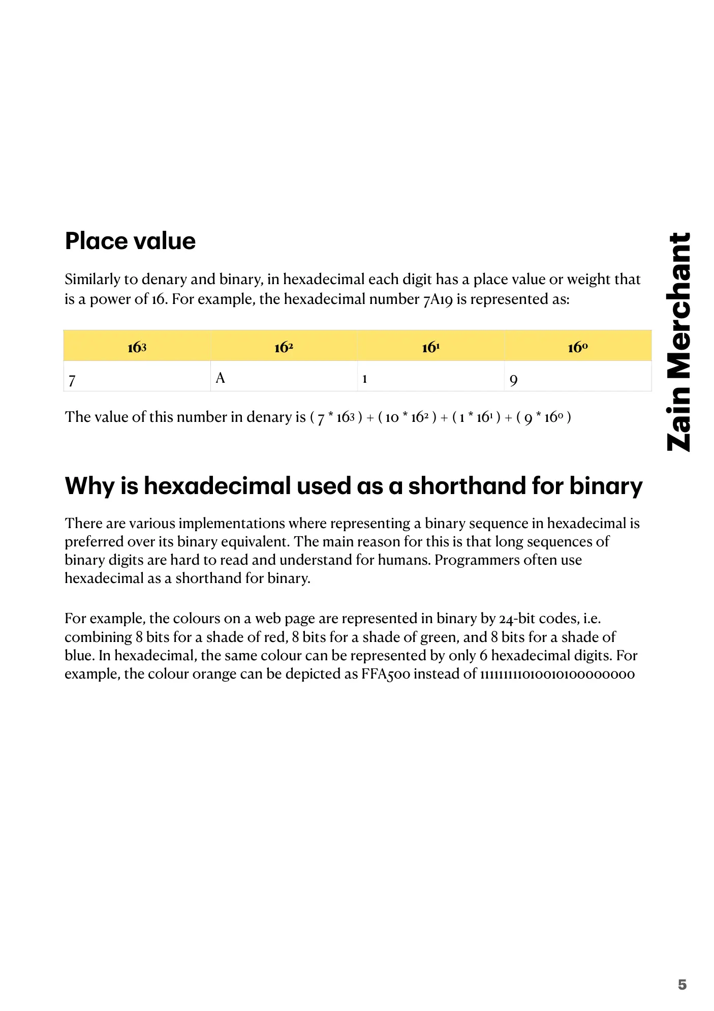 1.1 Data Representation book pages, page 5
