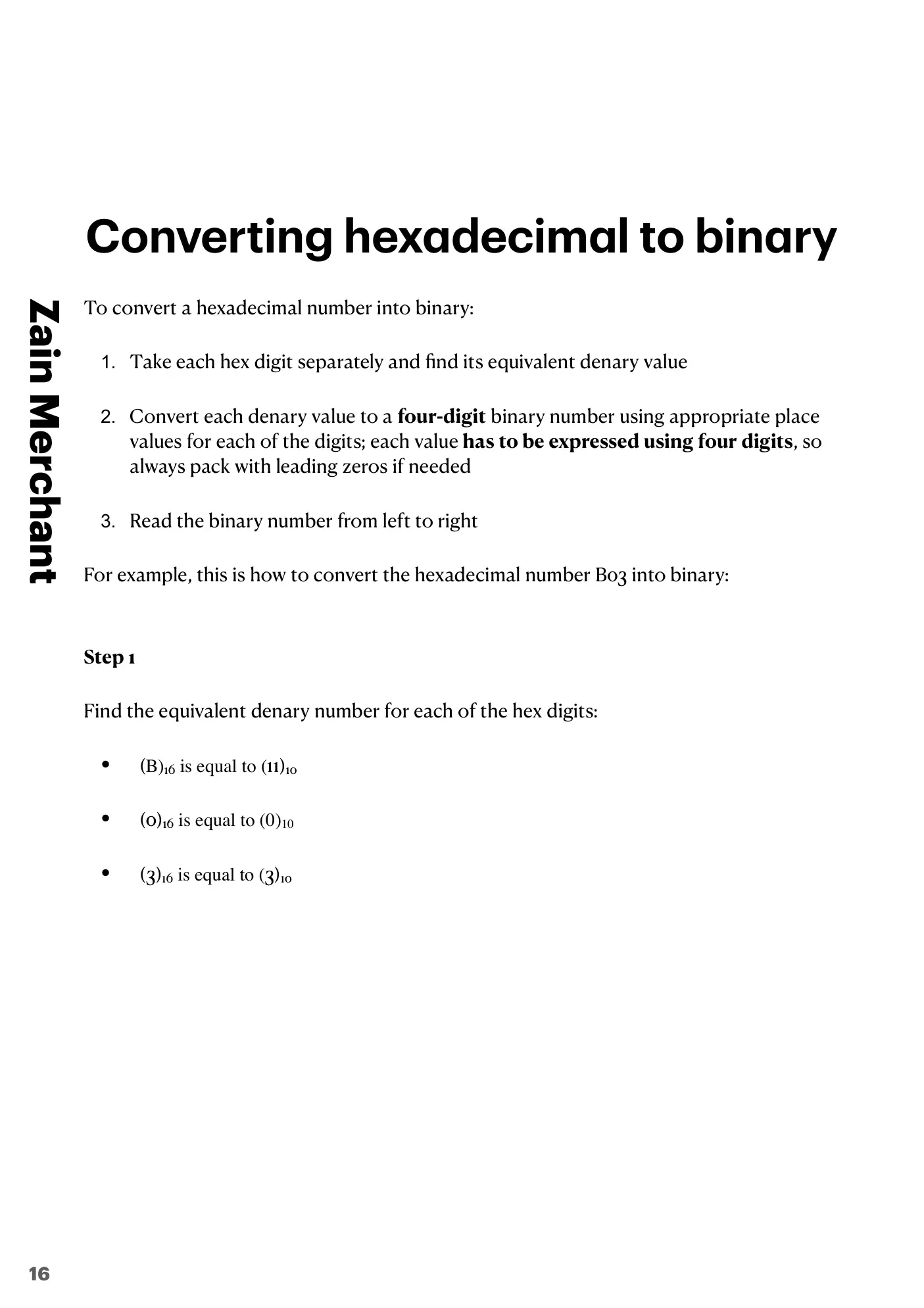 1.1 Data Representation book pages, page 16