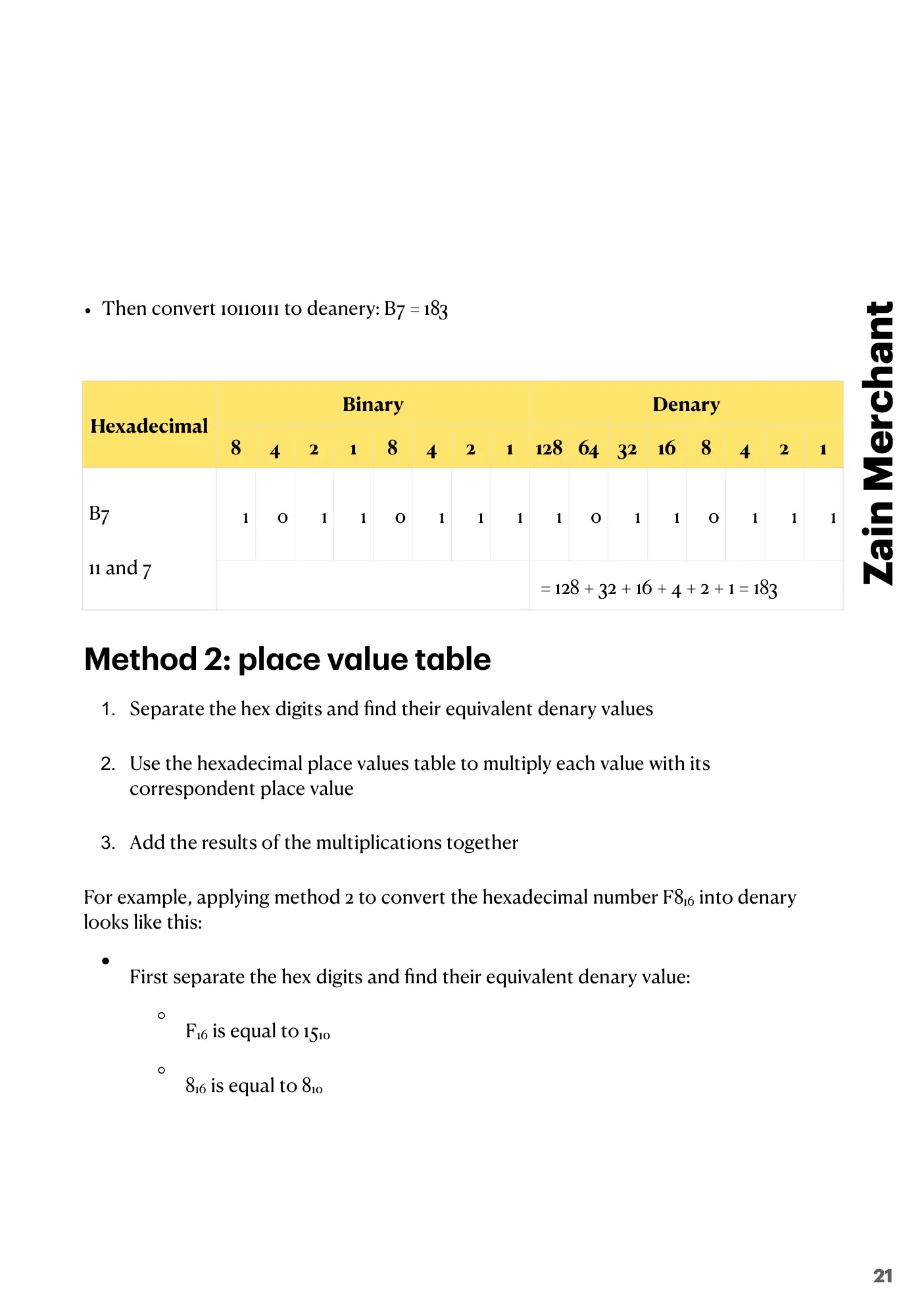 1.1 Data Representation book pages, page 21