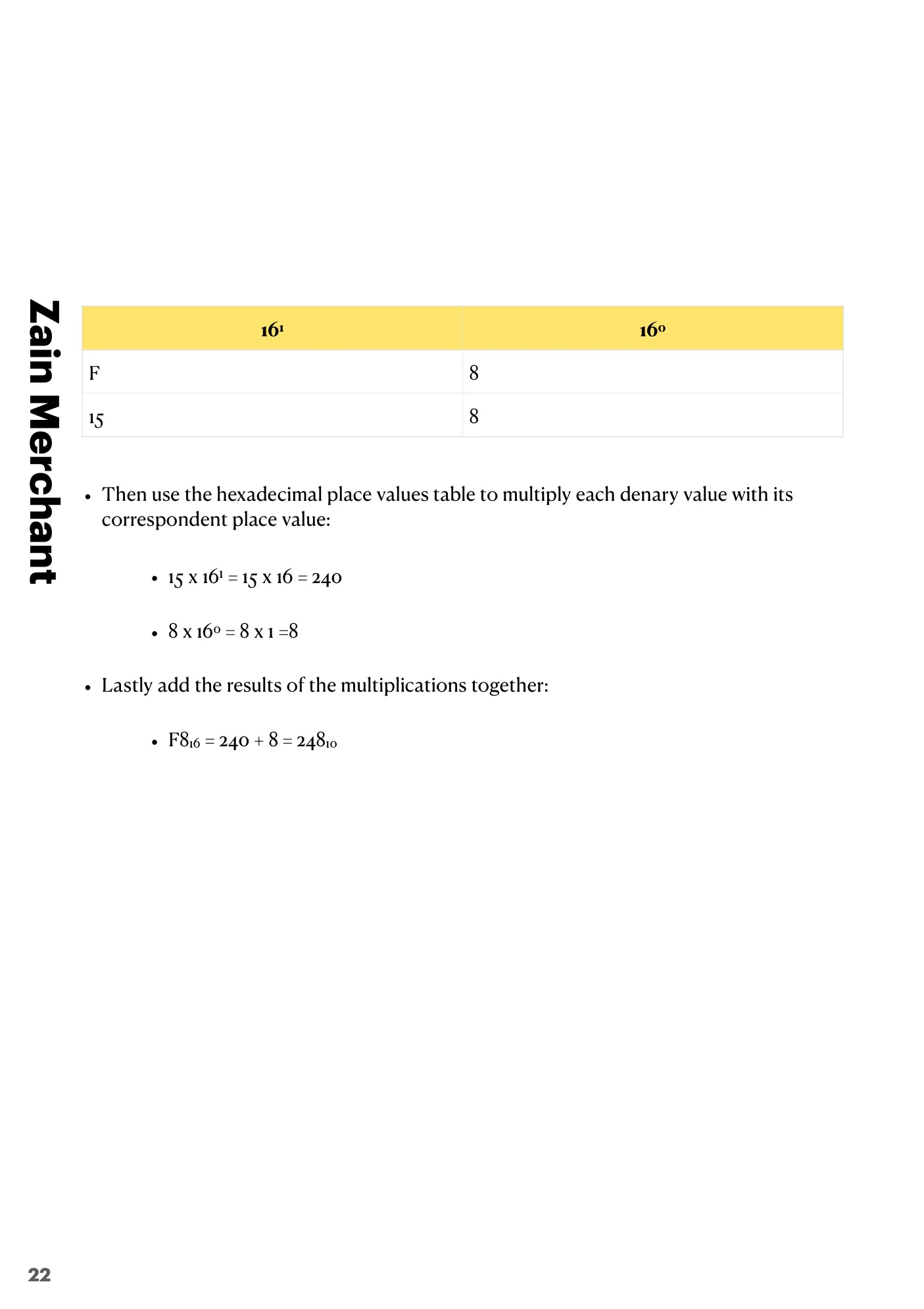 1.1 Data Representation book pages, page 22