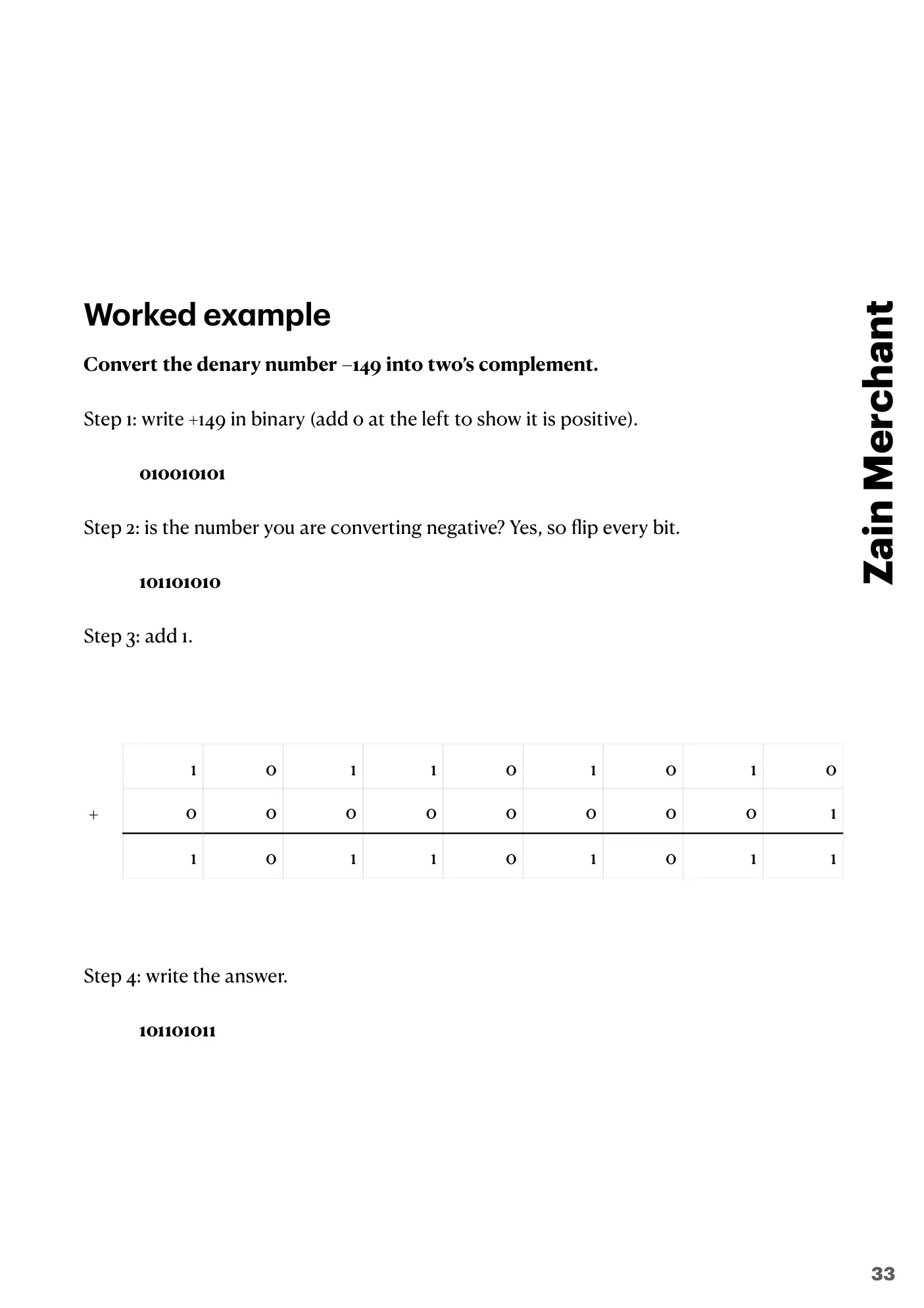 1.1 Data Representation book pages, page 33