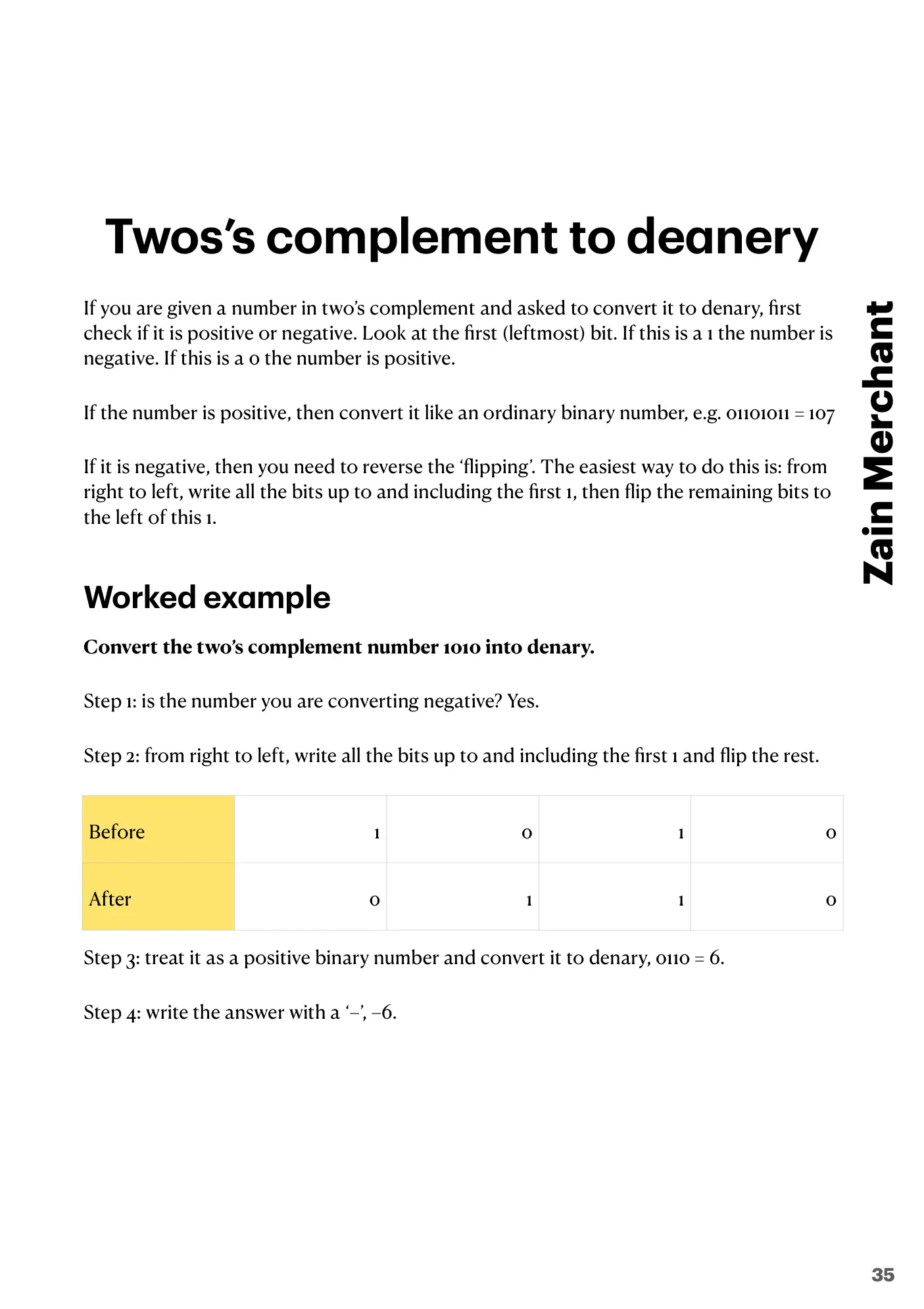 1.1 Data Representation book pages, page 35