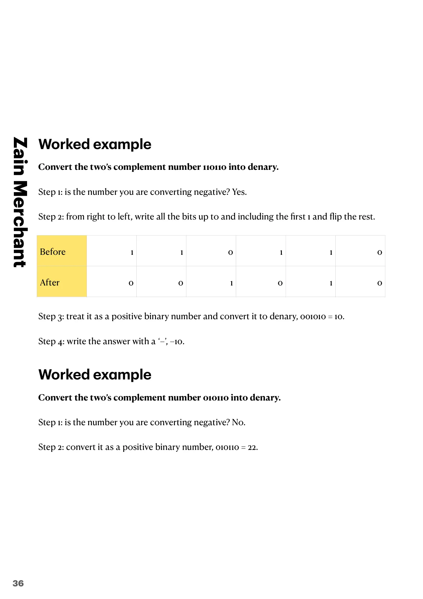 1.1 Data Representation book pages, page 36