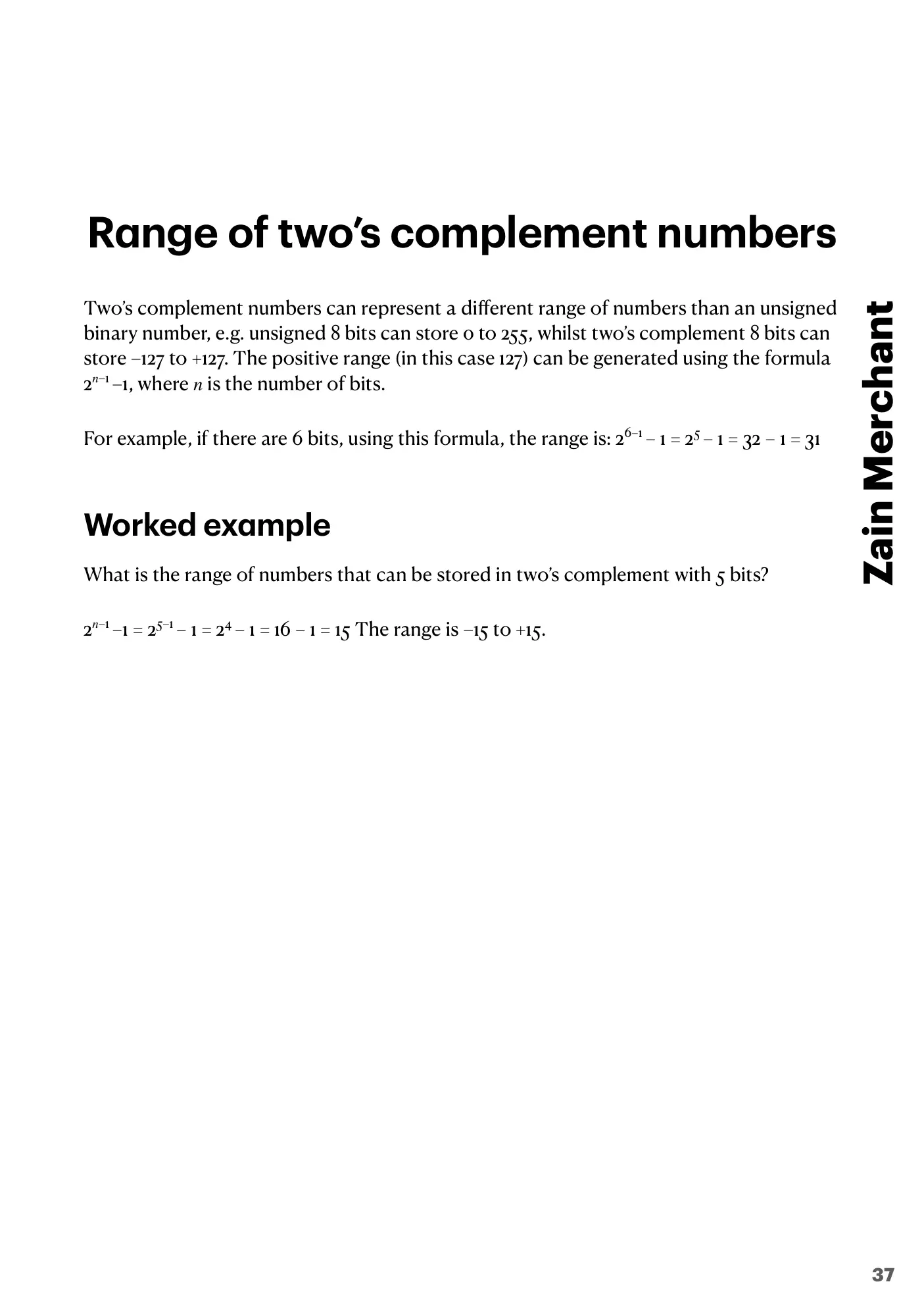 1.1 Data Representation book pages, page 37