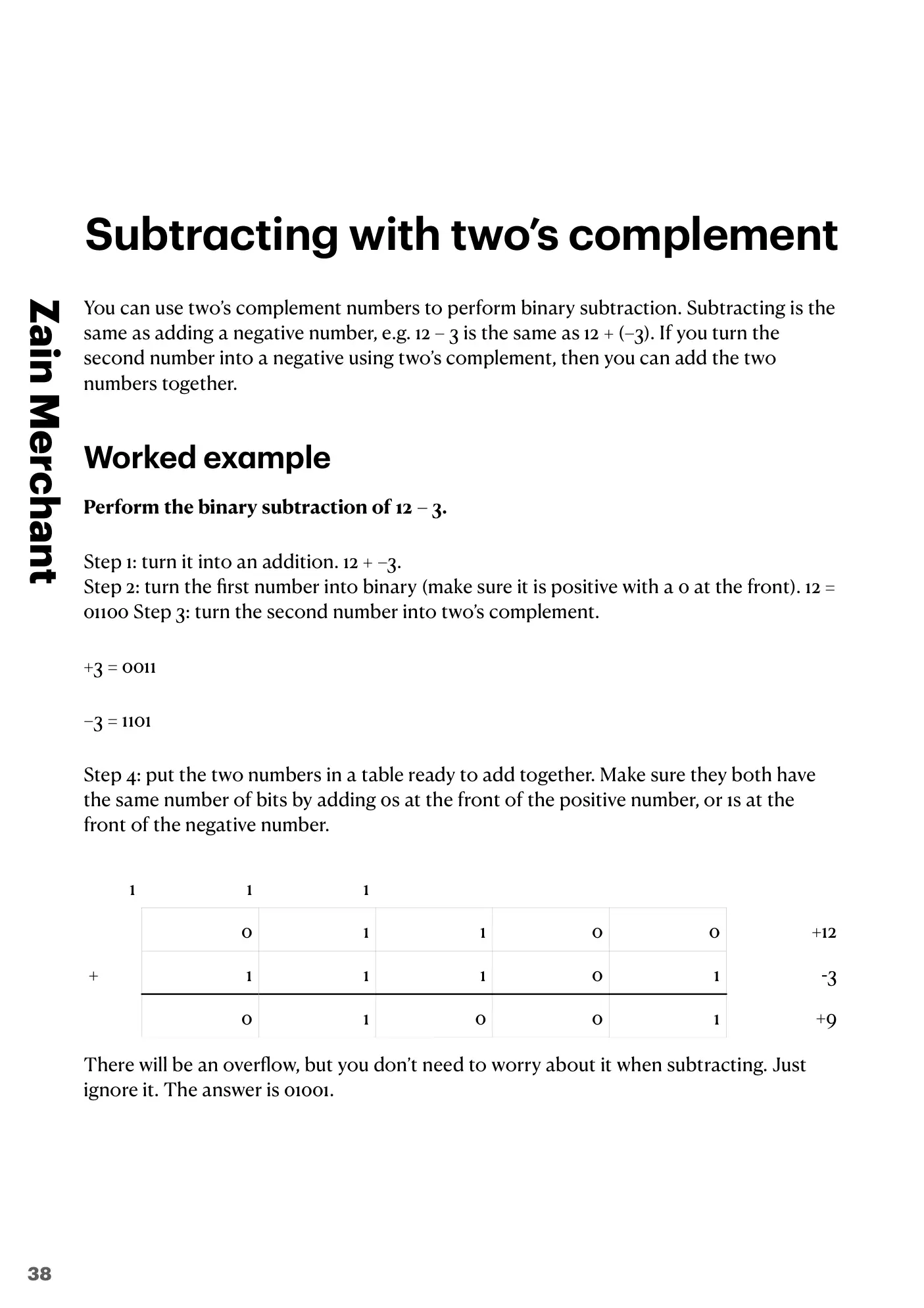 1.1 Data Representation book pages, page 38