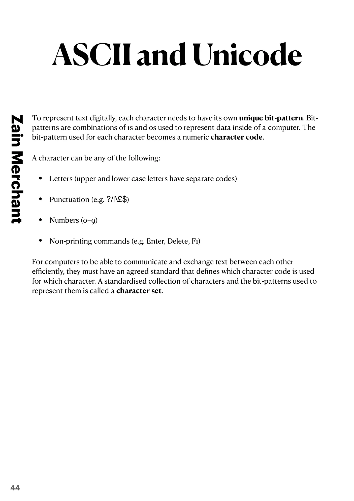 1.1 Data Representation book pages, page 44