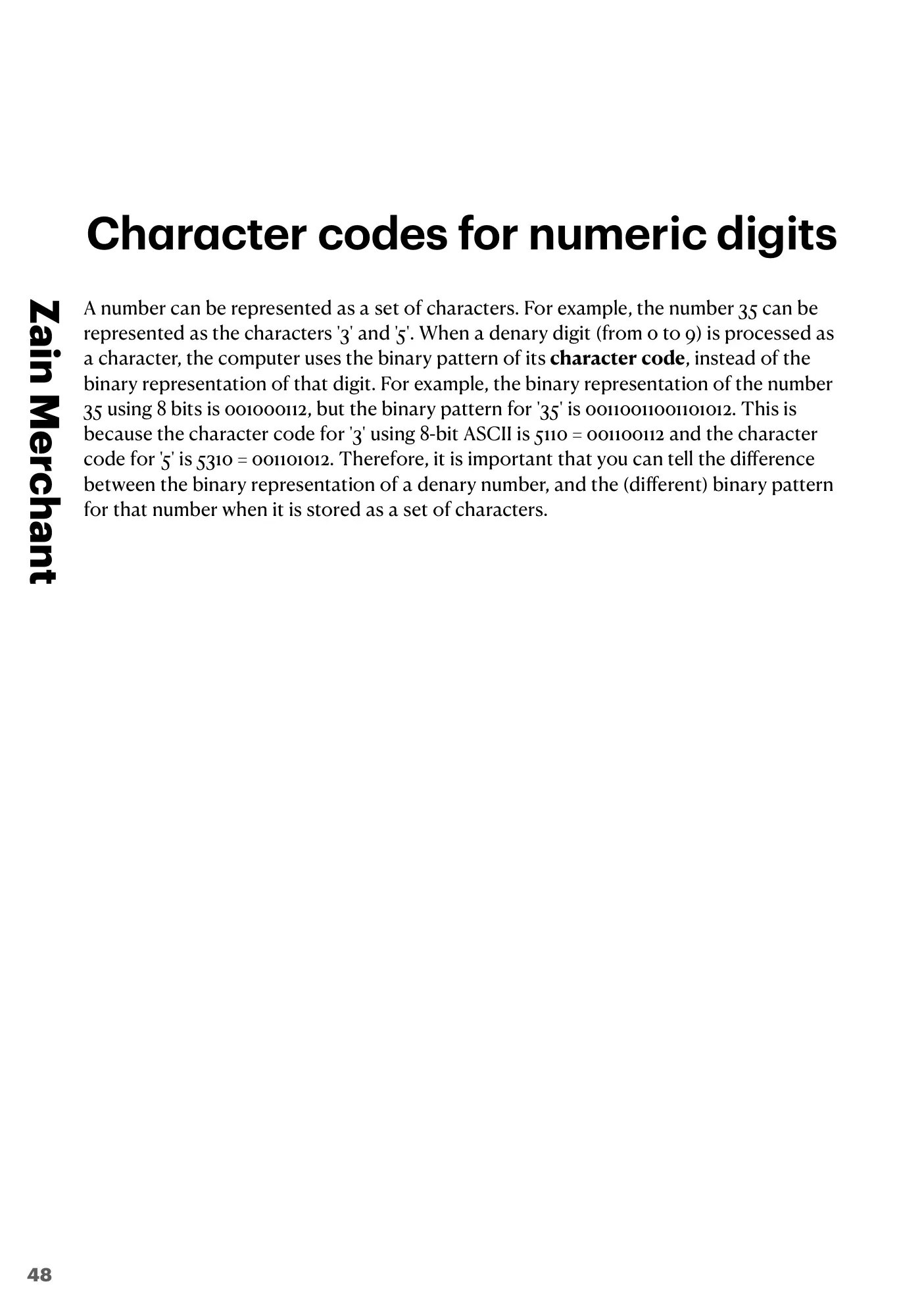 1.1 Data Representation book pages, page 48