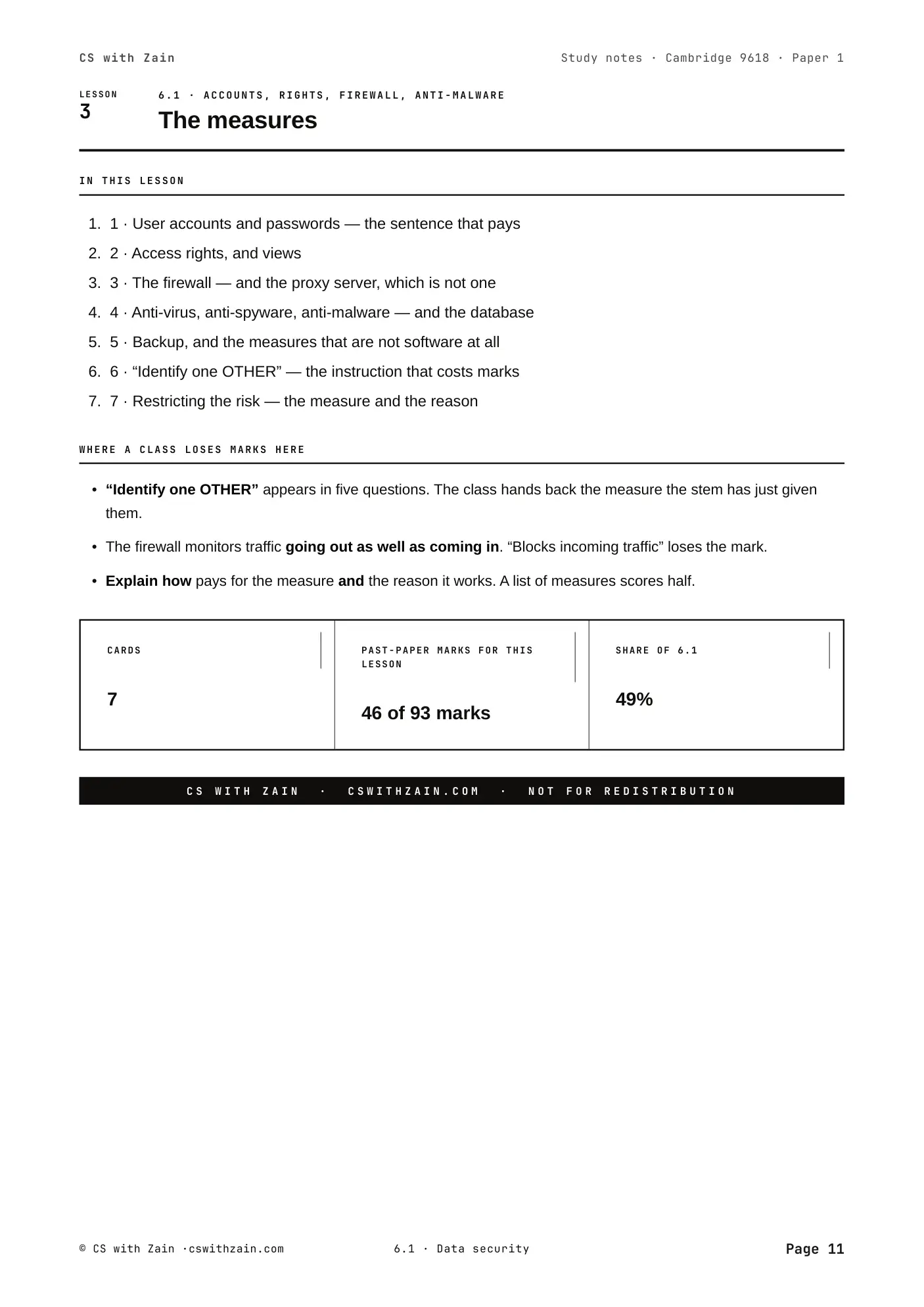 6.1 Data Security book pages, page 11