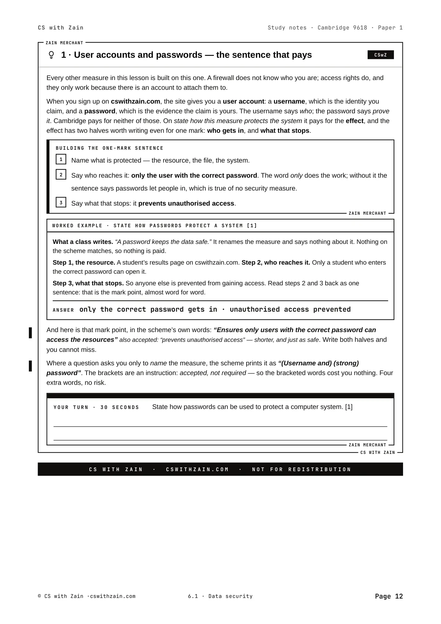 6.1 Data Security book pages, page 12