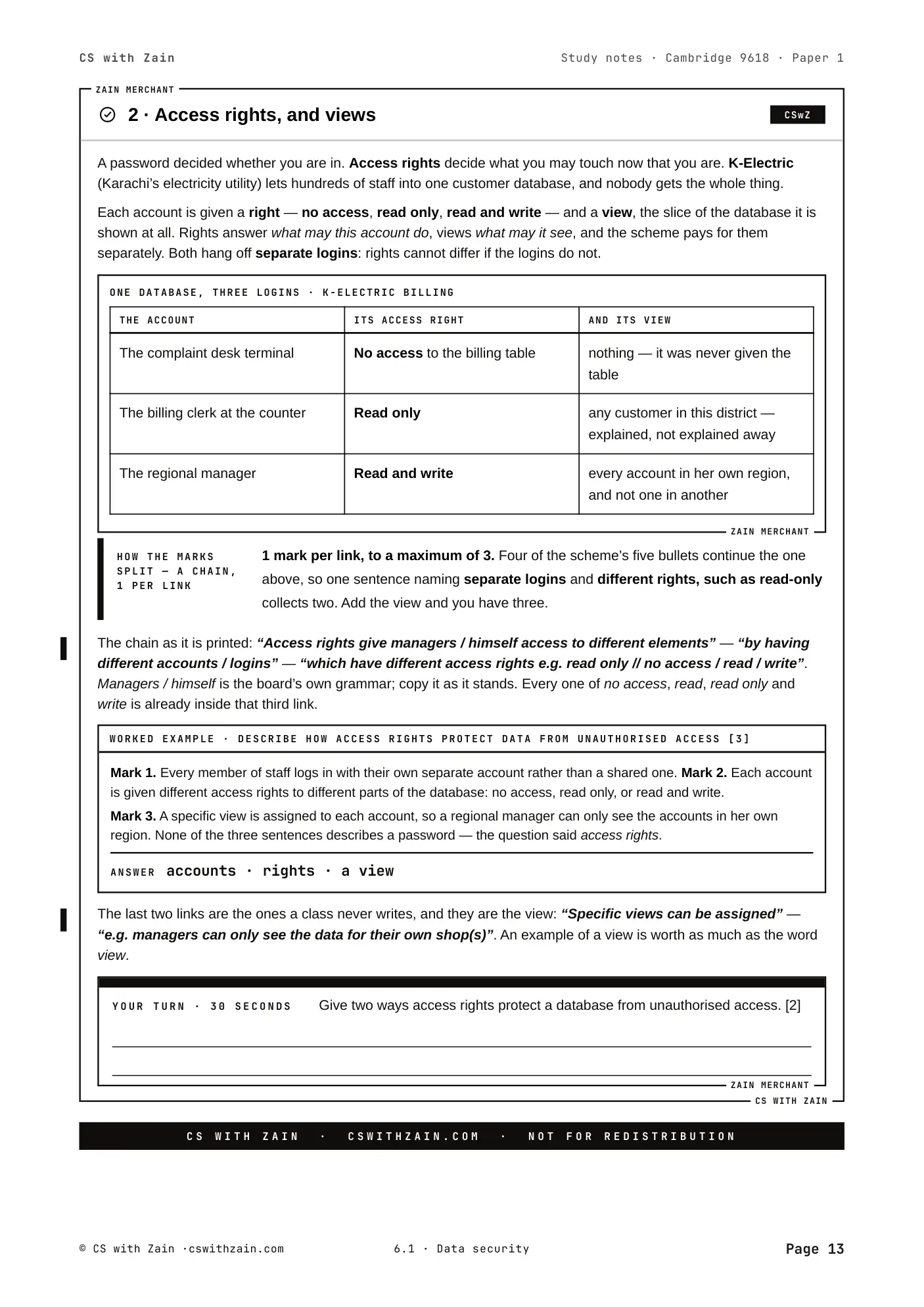 6.1 Data Security book pages, page 13