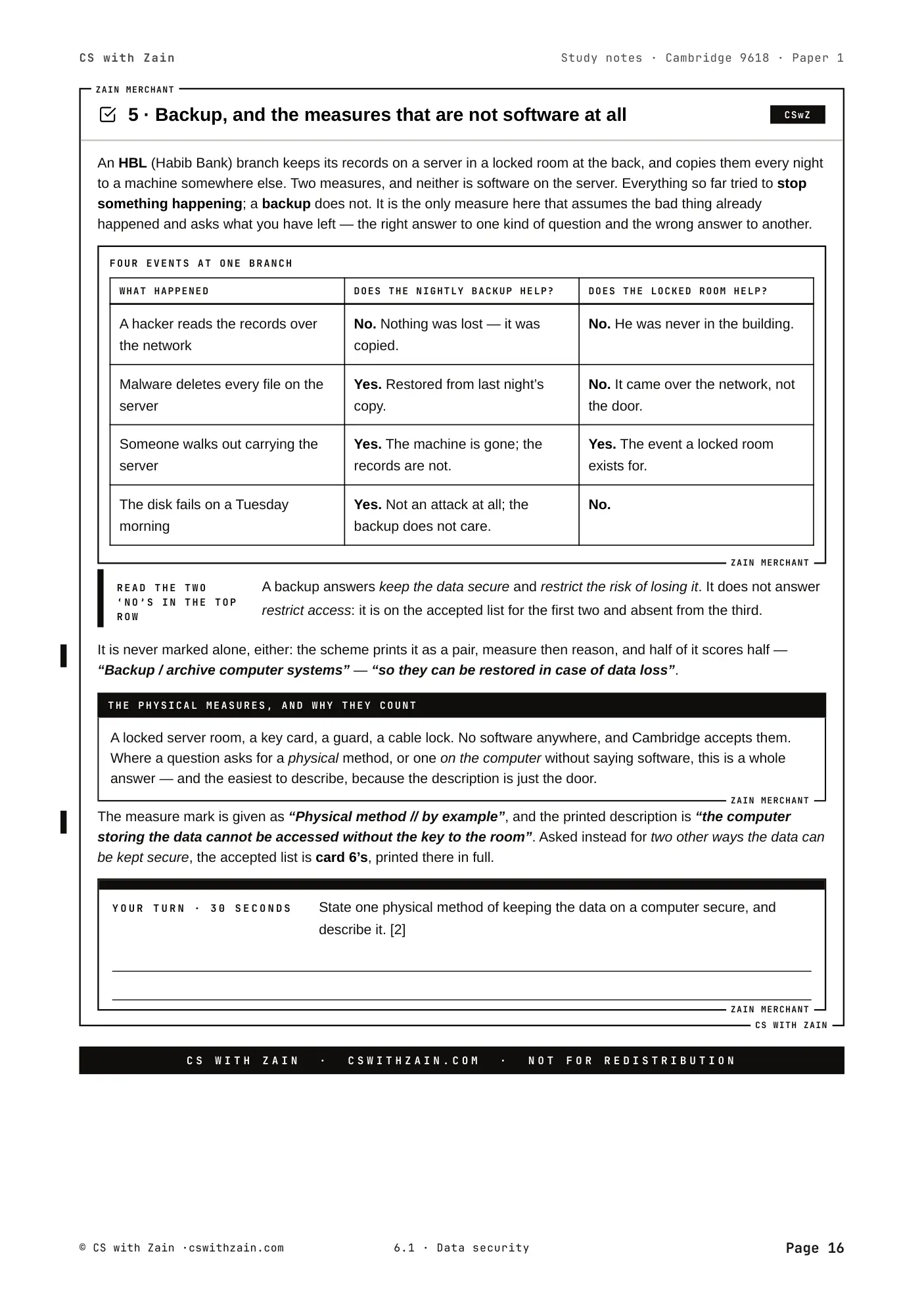 6.1 Data Security book pages, page 16