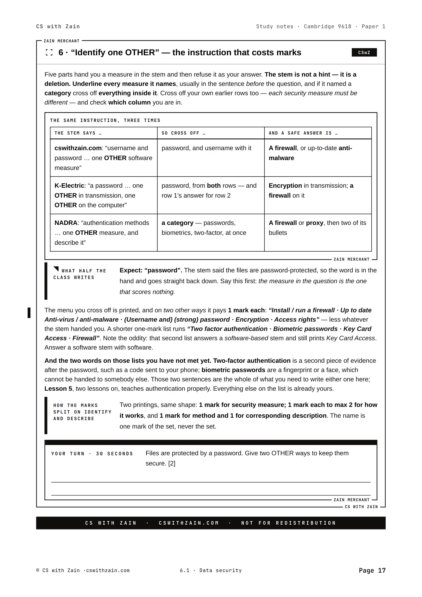6.1 Data Security book pages, page 17
