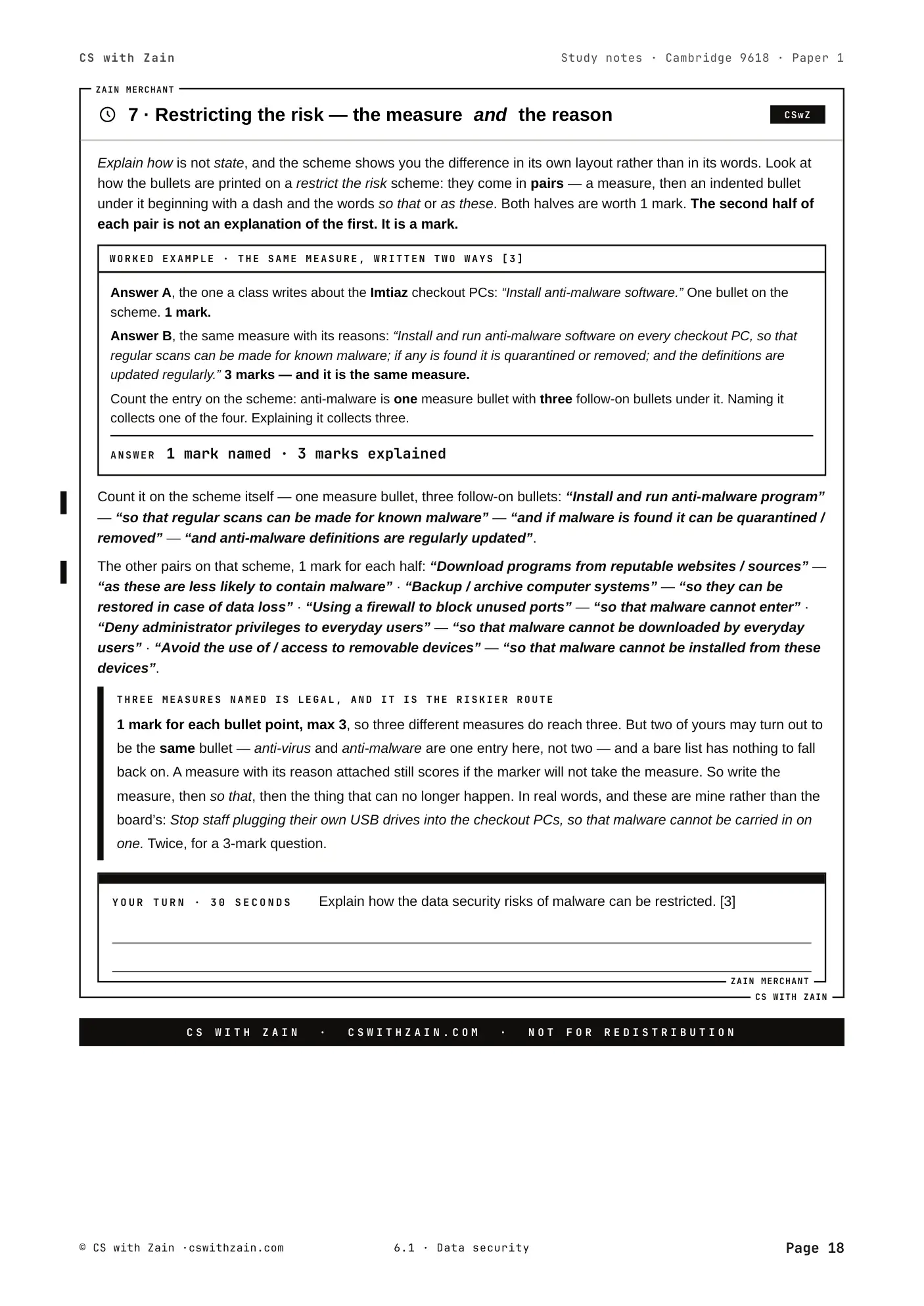 6.1 Data Security book pages, page 18