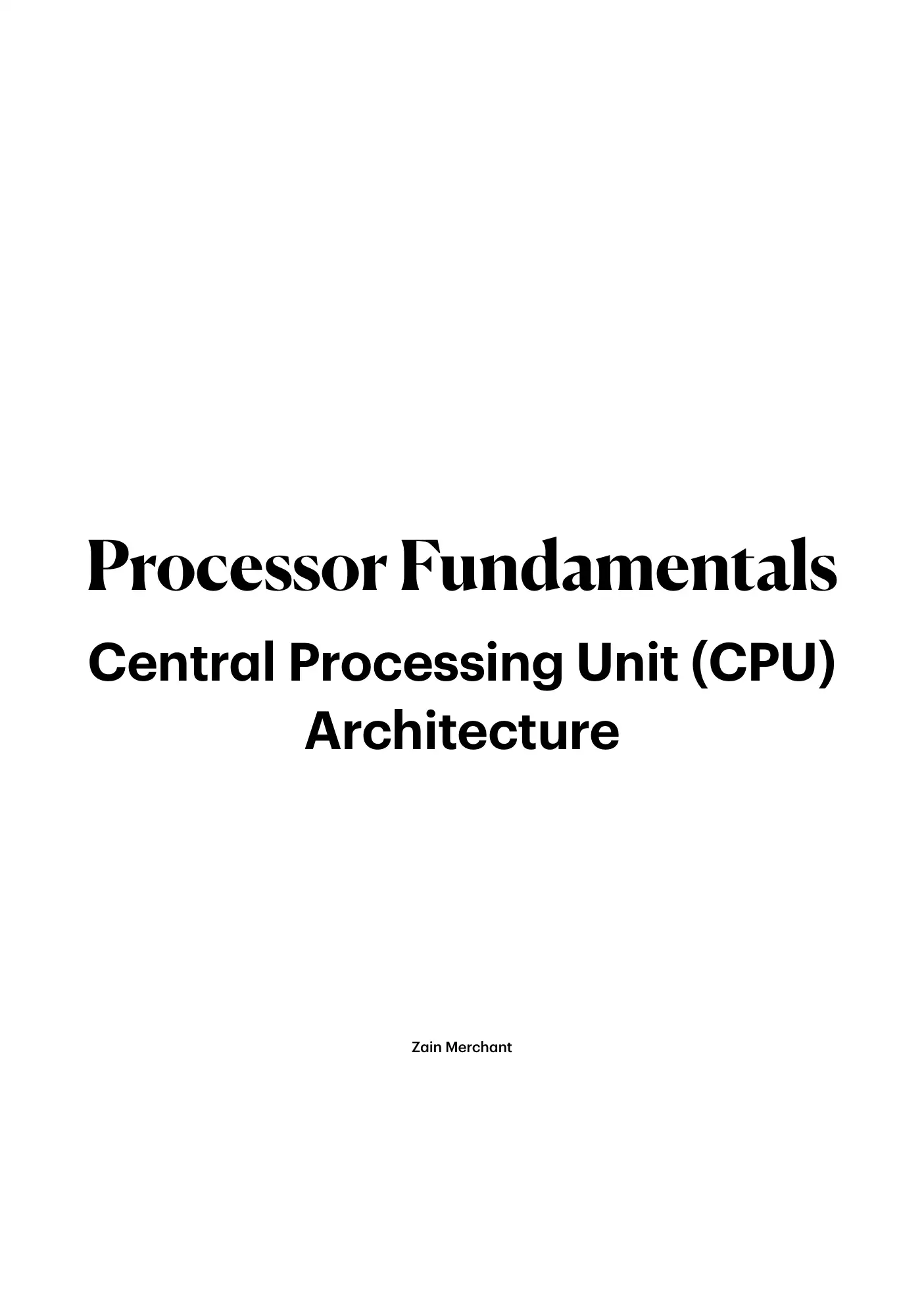 4.1 Central Processing Unit (CPU) Architecture book pages, page 1