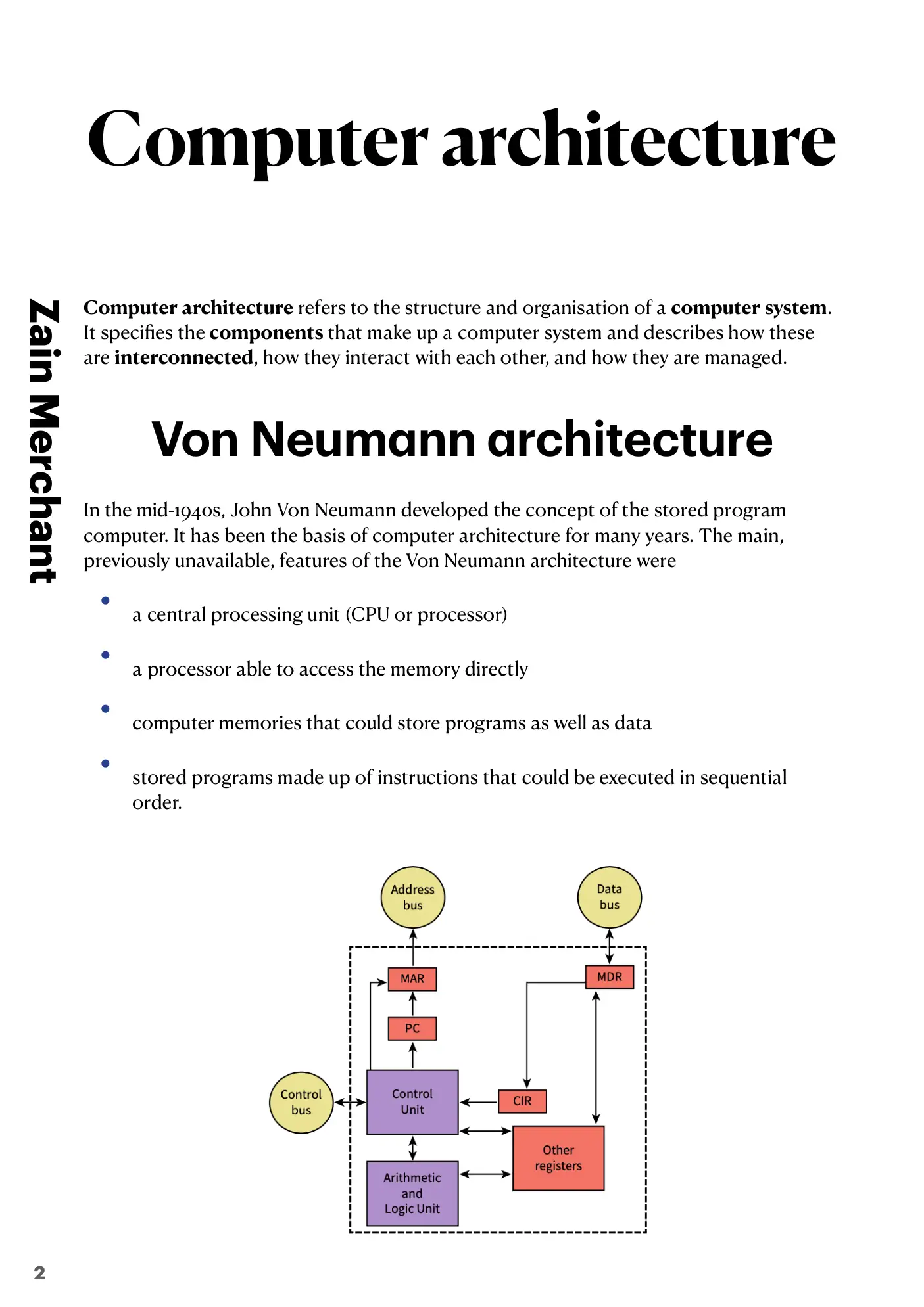 4.1 Central Processing Unit (CPU) Architecture book pages, page 2