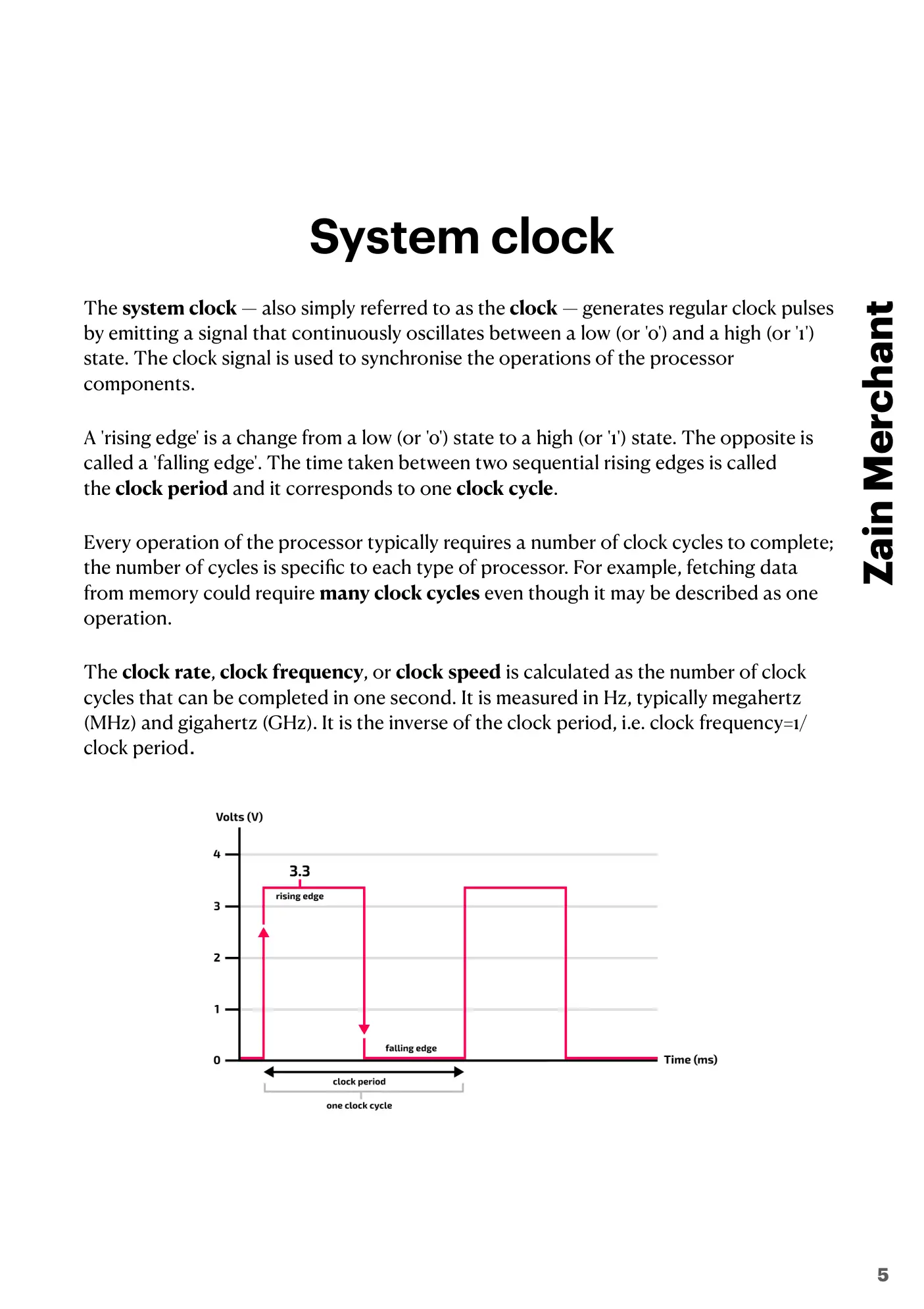4.1 Central Processing Unit (CPU) Architecture book pages, page 5