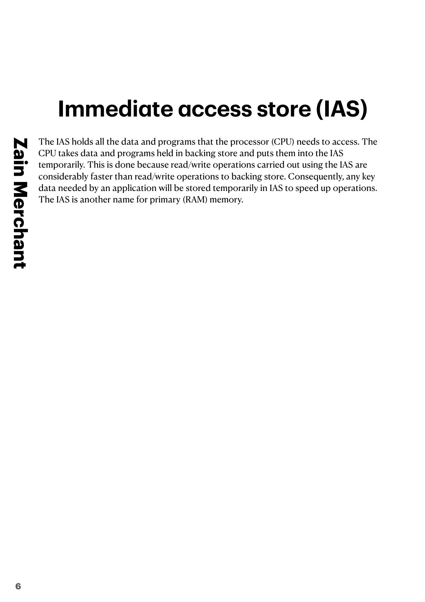 4.1 Central Processing Unit (CPU) Architecture book pages, page 6