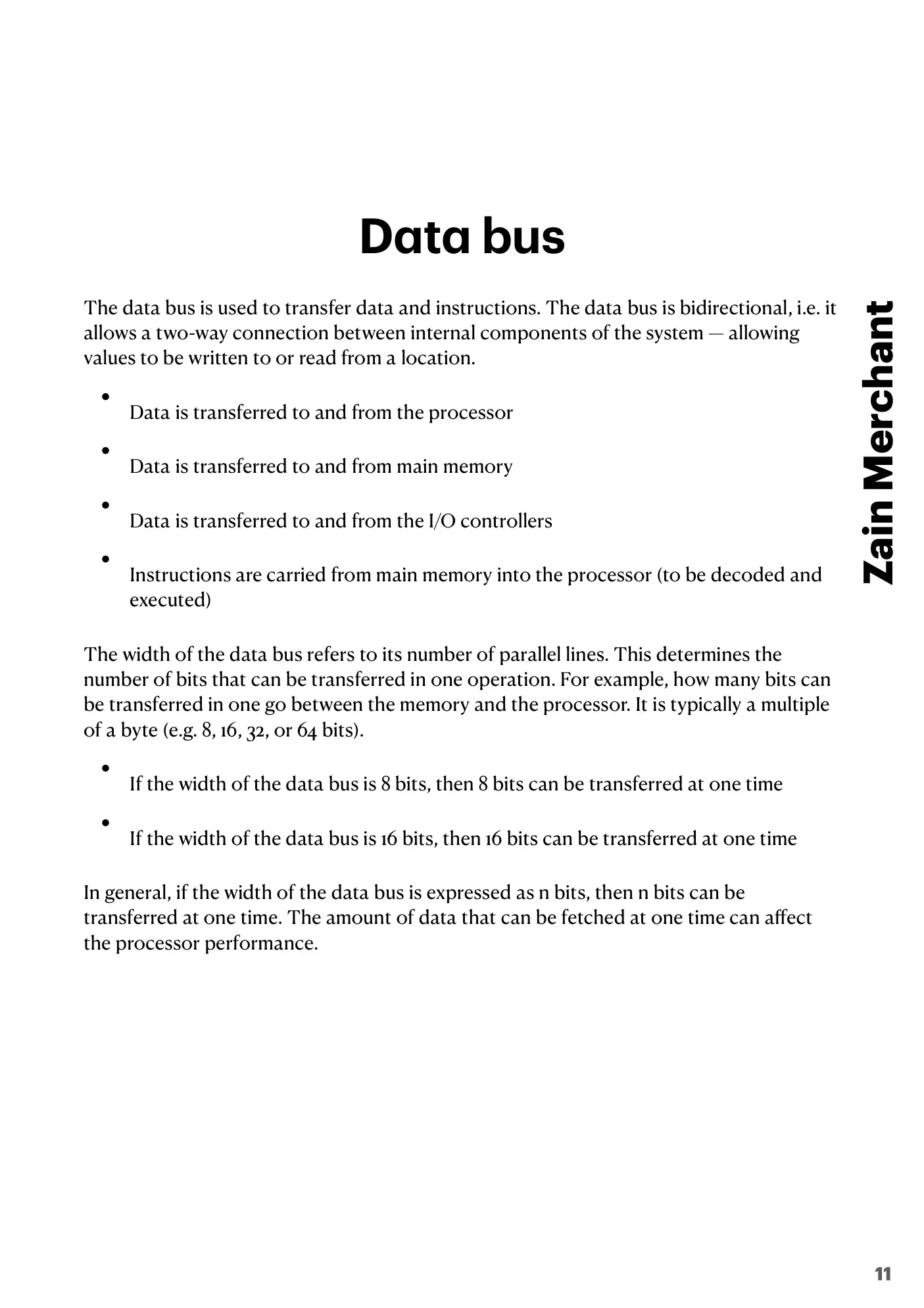 4.1 Central Processing Unit (CPU) Architecture book pages, page 11