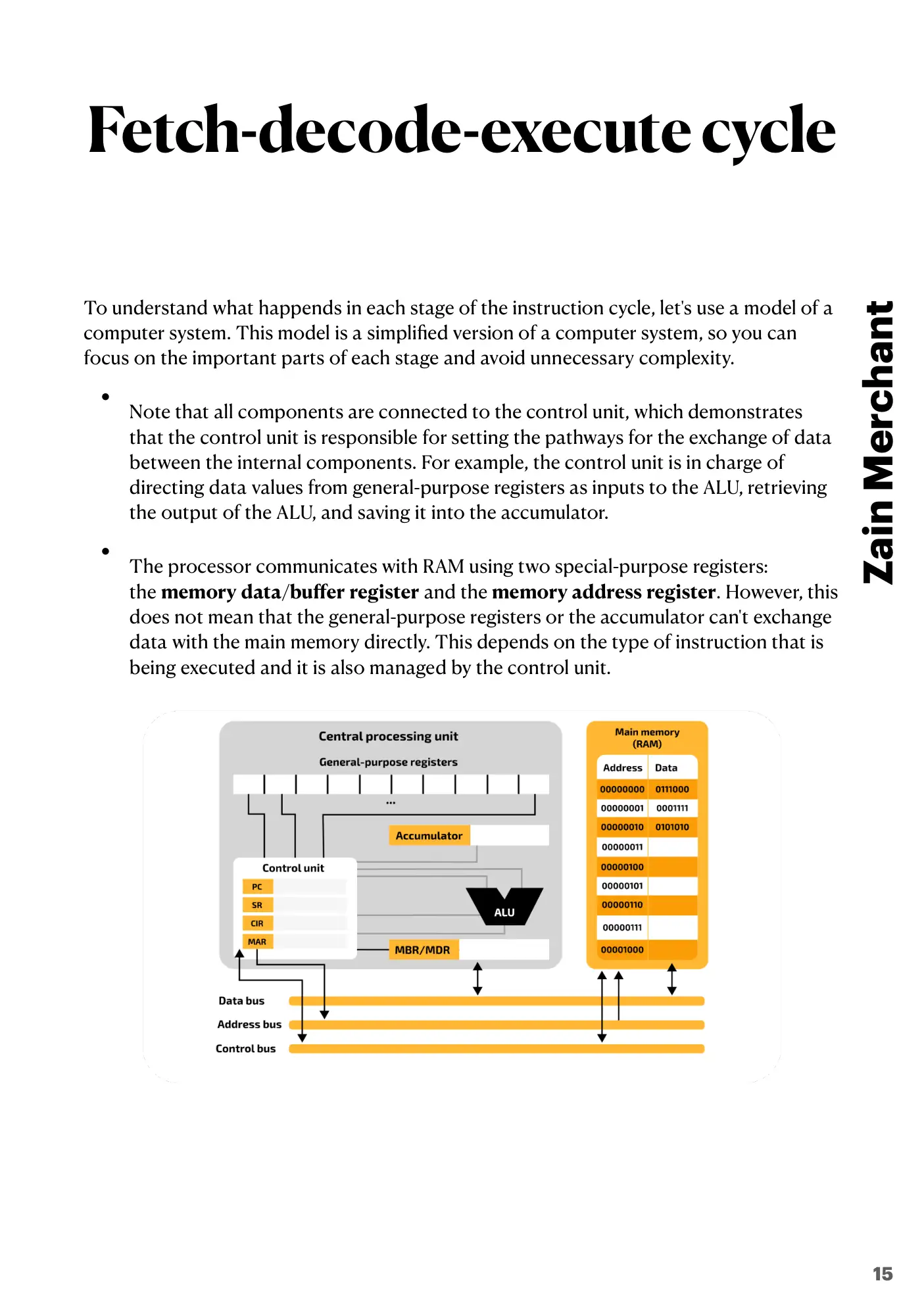 4.1 Central Processing Unit (CPU) Architecture book pages, page 15