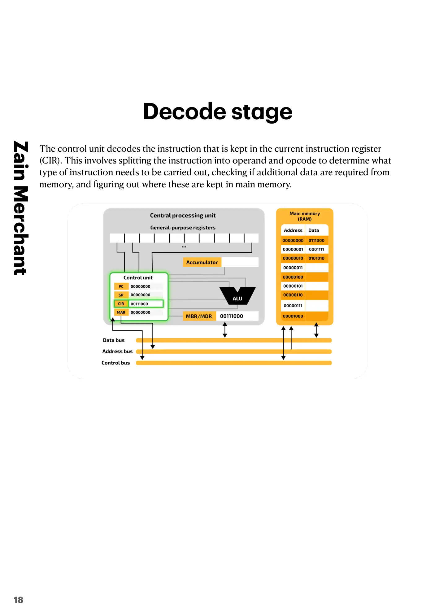 4.1 Central Processing Unit (CPU) Architecture book pages, page 18