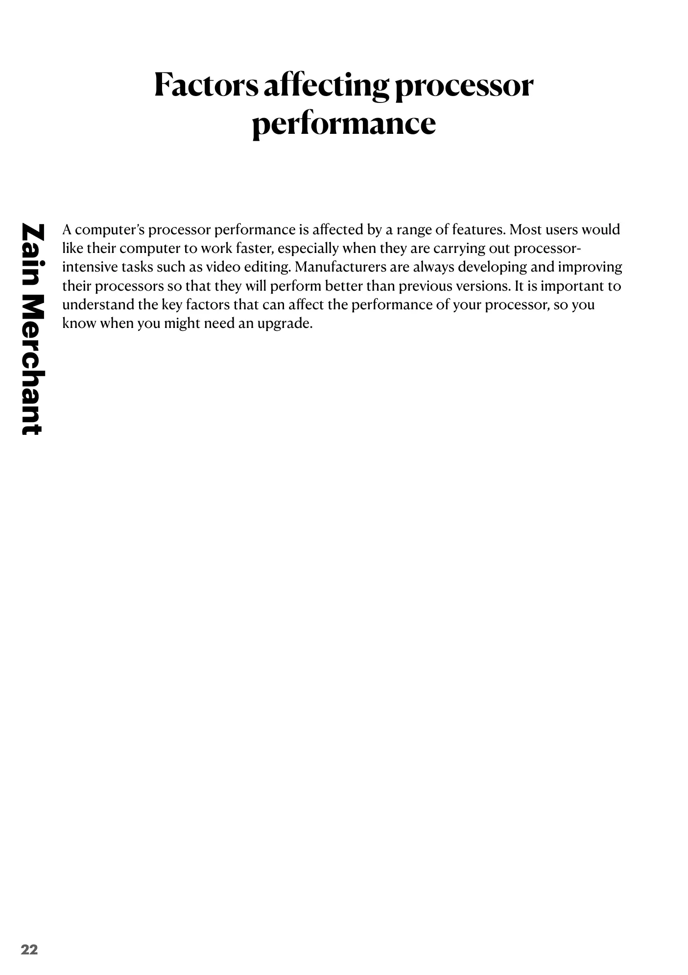 4.1 Central Processing Unit (CPU) Architecture book pages, page 22
