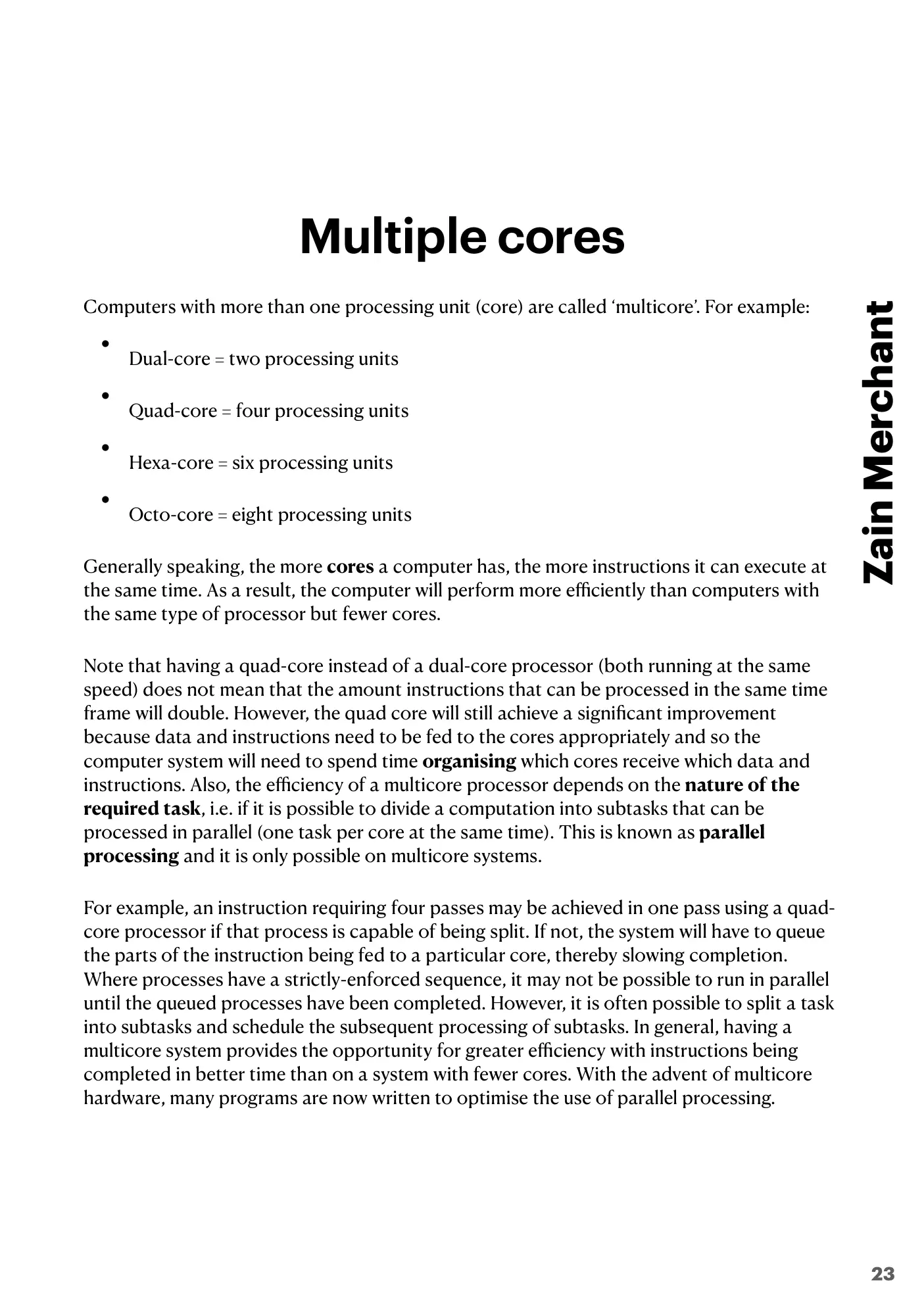 4.1 Central Processing Unit (CPU) Architecture book pages, page 23